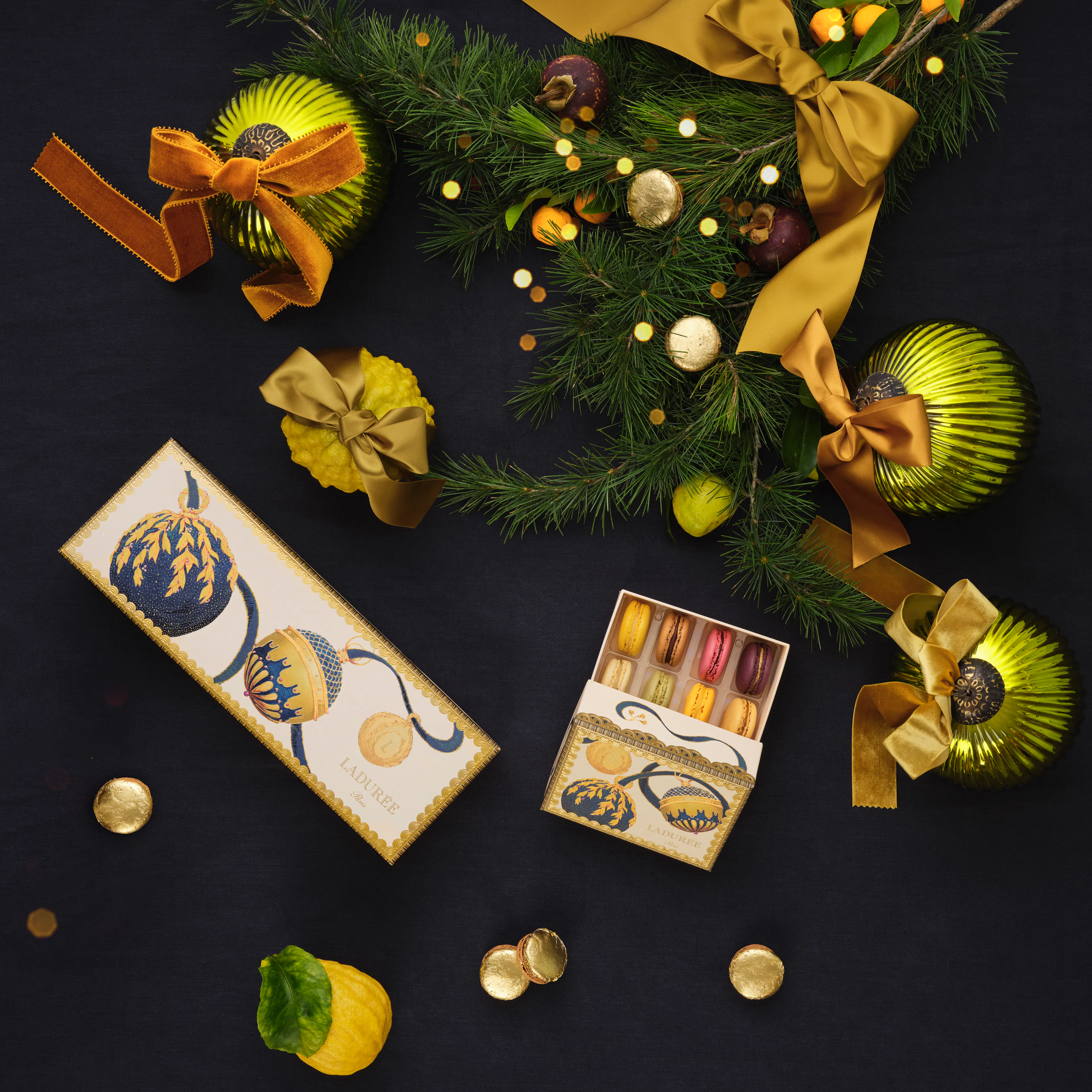 Winter Pampille - Box of 16 Macarons by Ladurée Paris - Alternate image 1