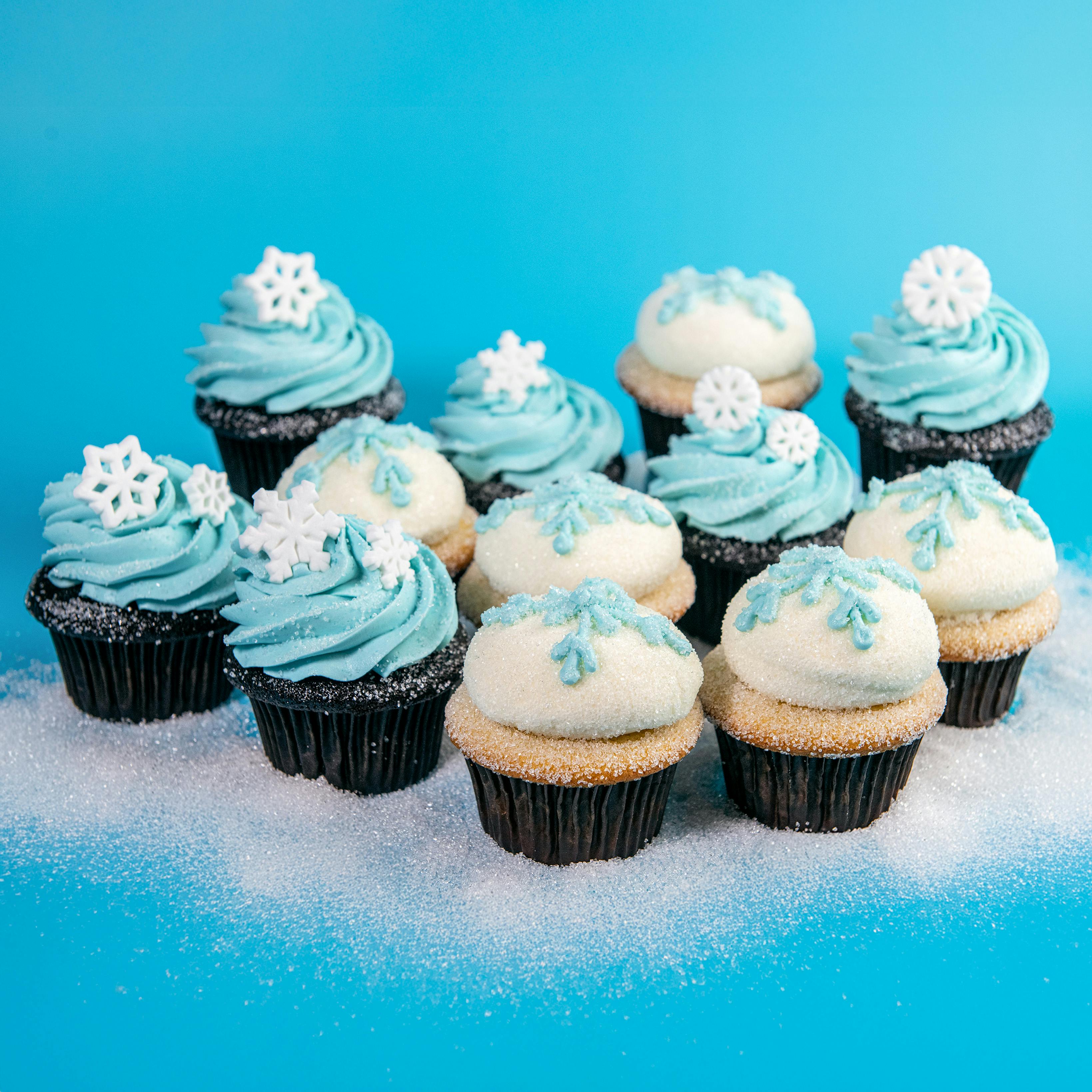 "Let It Snow" Holiday Cupcakes - 12 Pack by Trophy Cupcakes