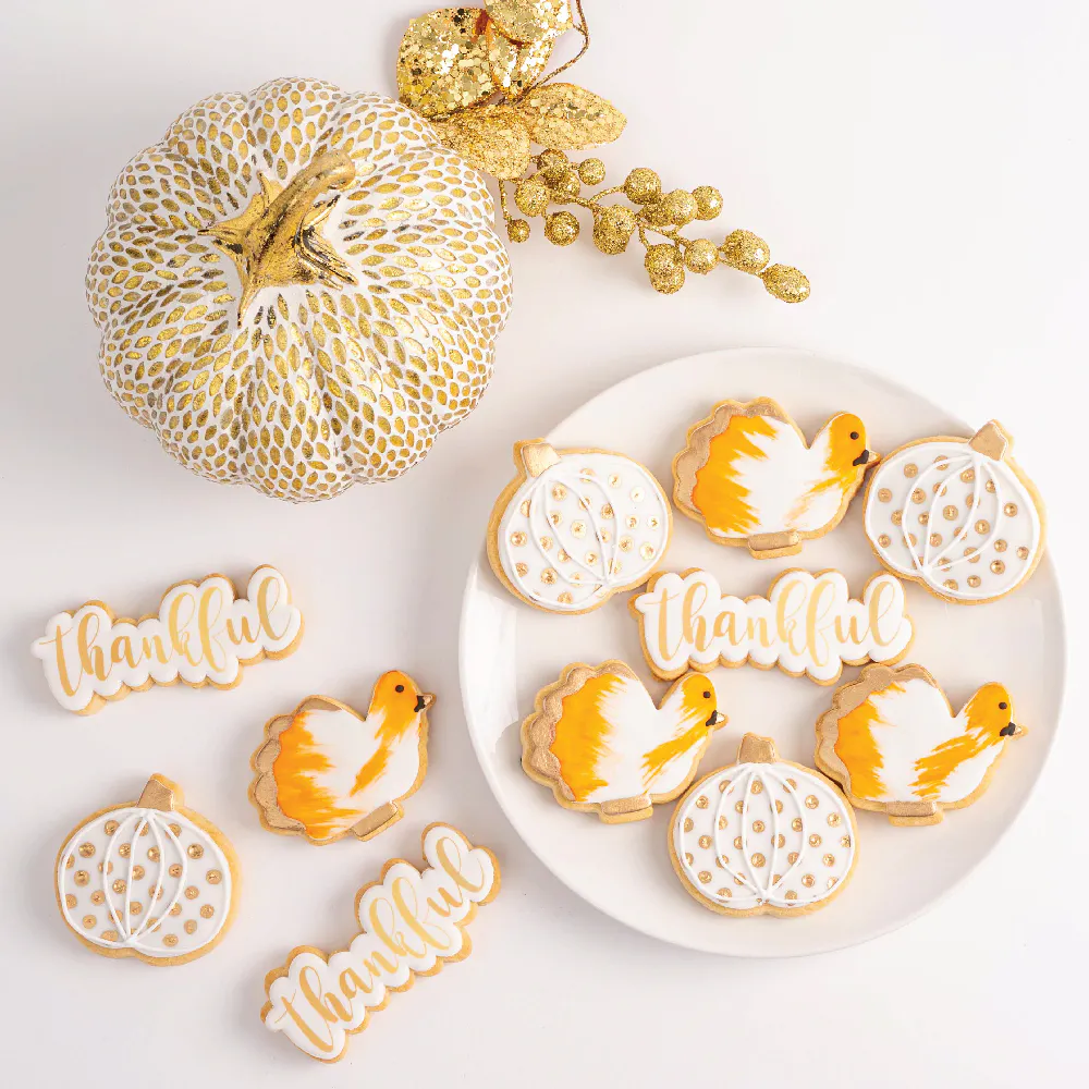 Pumpkin Spice Cake + Thankful Glam Cookie Bundle by Sweet E's Bake Shop - Alternate image 6