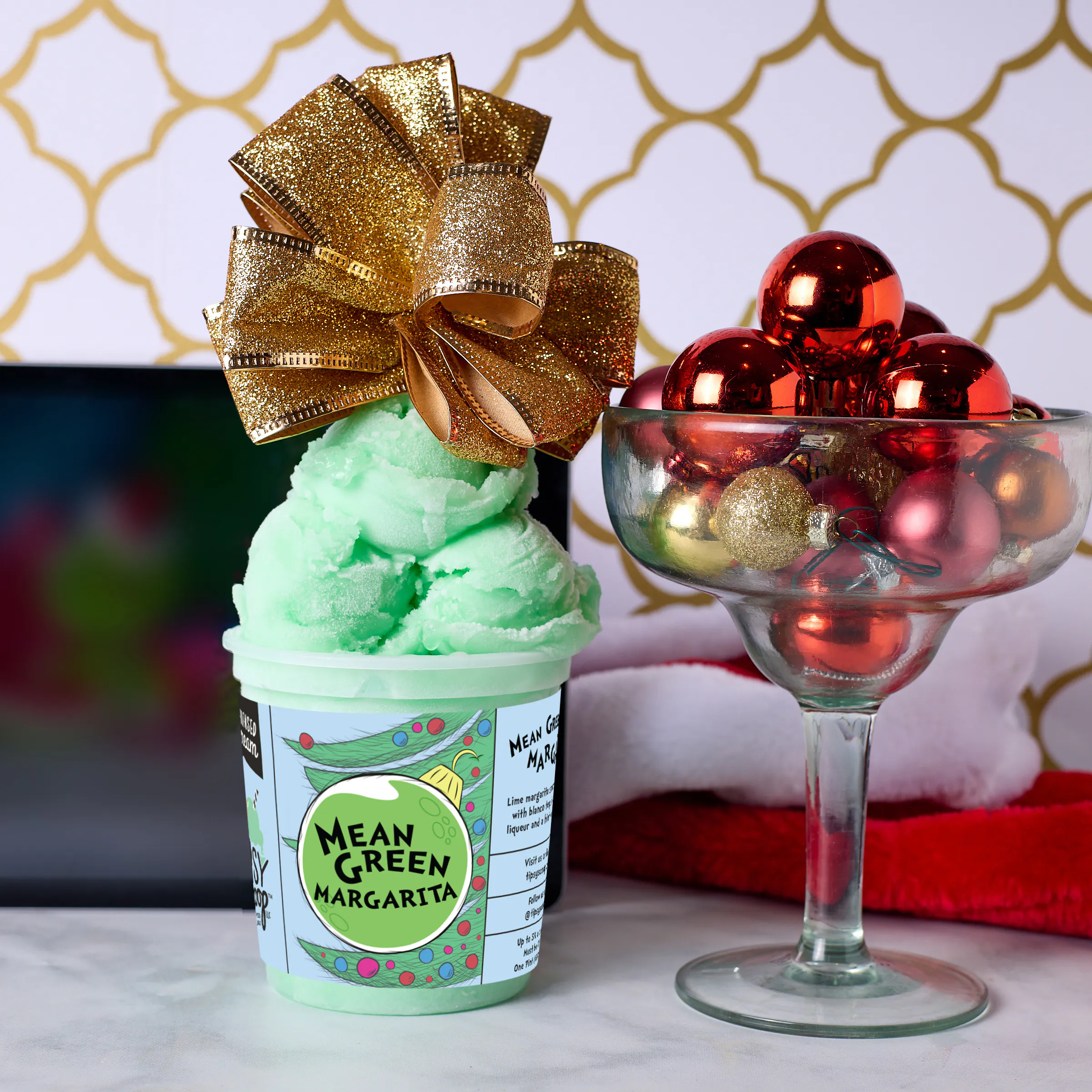 "Mean Green Margarita" Sorbet + Tote Bag - 4 Pints by Tipsy Scoop Boozy Ice Cream - Alternate image 1