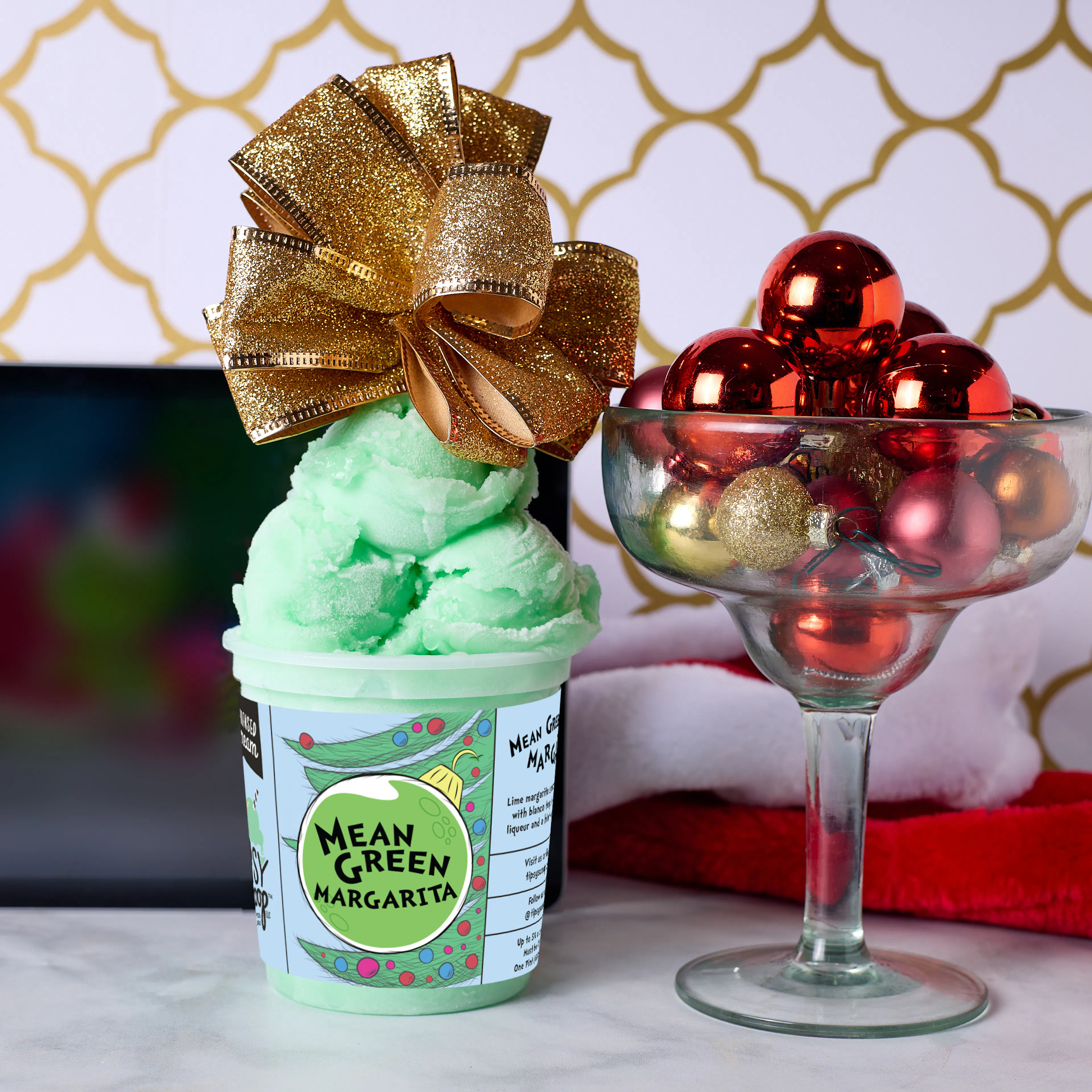 "Mean Green Margarita" Sorbet + Tote Bag - 4 Pints by Tipsy Scoop Boozy Ice Cream - Alternate image 1