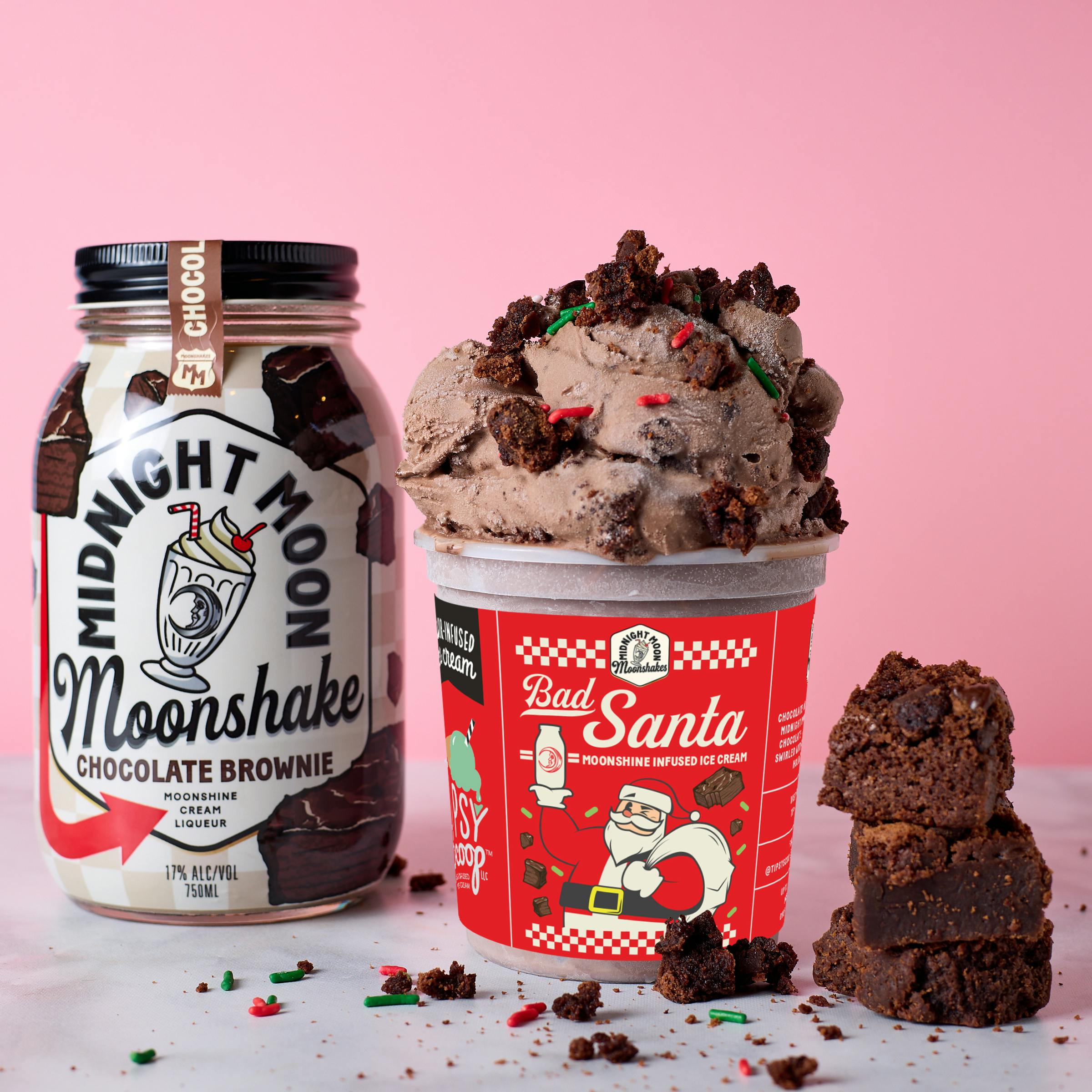 "Bad Santa" Moonshine Ice Cream + Tote Bag - 4 Pints by Tipsy Scoop Boozy Ice Cream - Alternate image 4