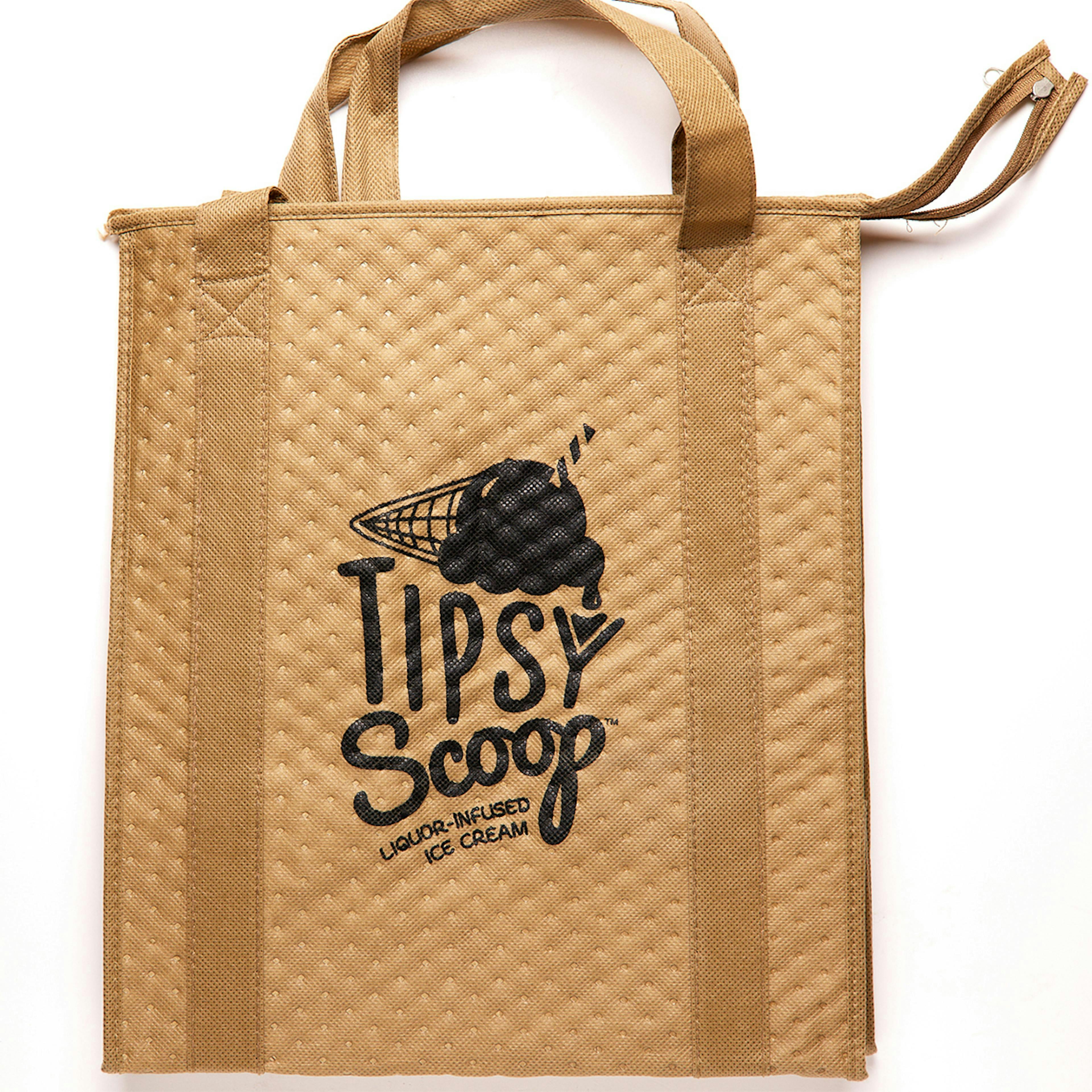 "Bad Santa" Moonshine Ice Cream + Tote Bag - 4 Pints by Tipsy Scoop Boozy Ice Cream - Alternate image 1