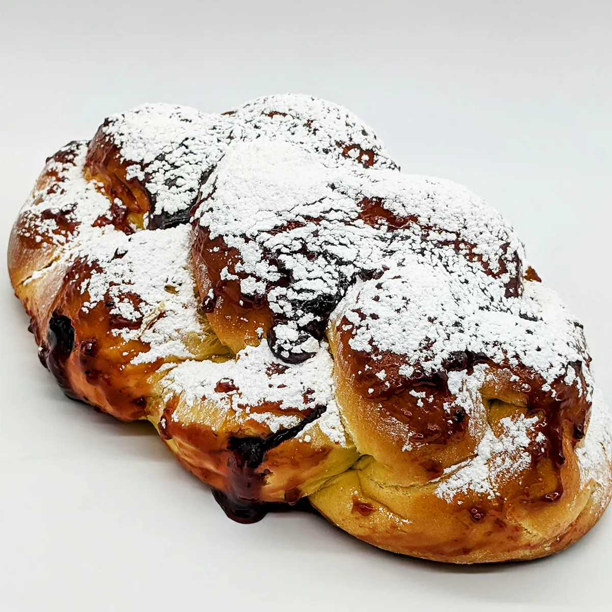 Hanukkah Raspberry Jelly-Filled Challah - 2 Pack (Kosher) by Butterflake Bakery