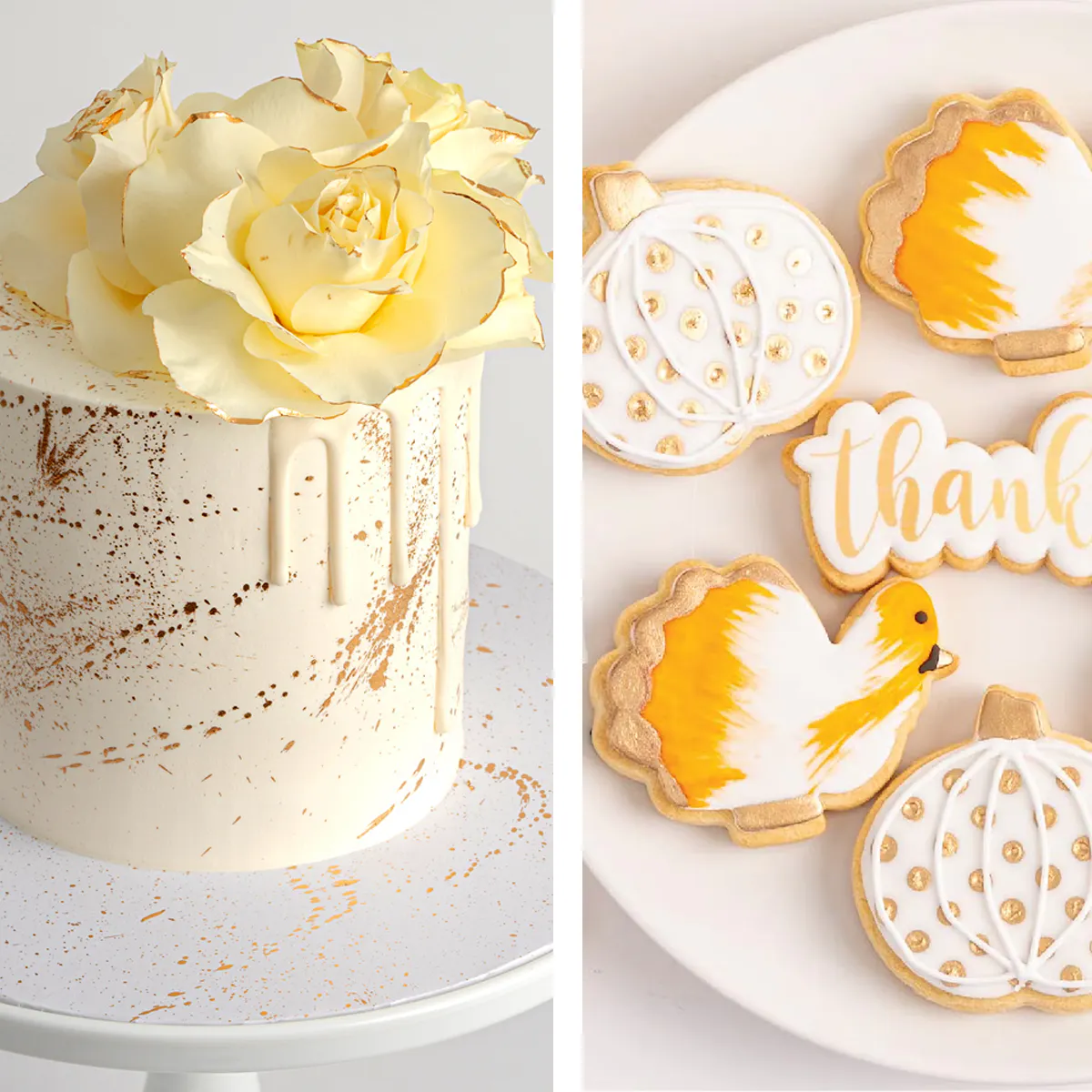 Pumpkin Spice Cake + Thankful Glam Cookie Bundle by Sweet E's Bake Shop