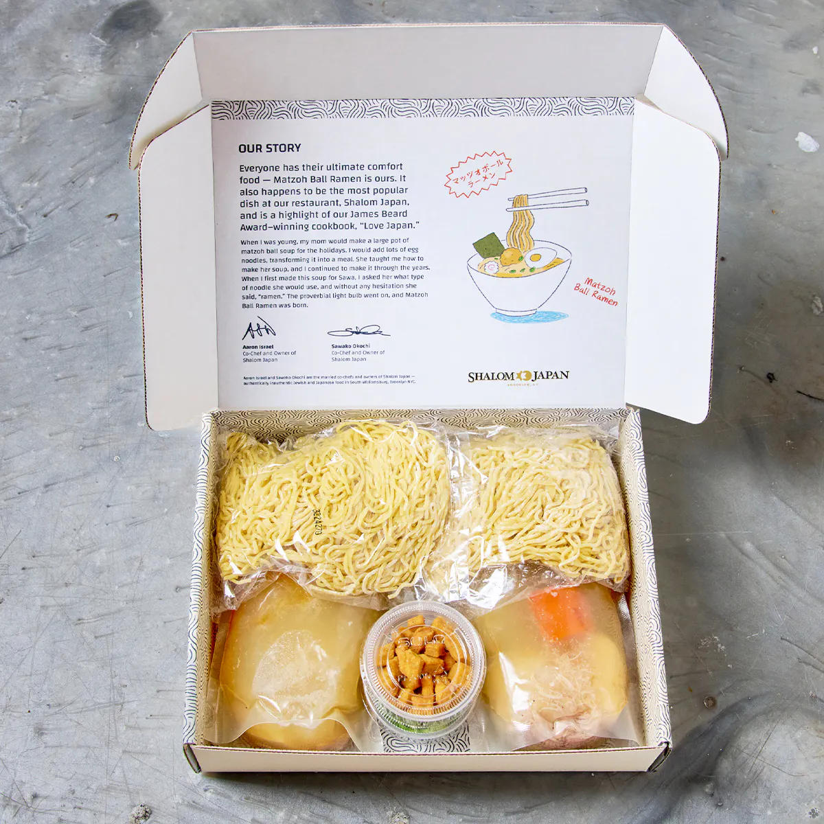 Classic + Spicy Matzoh Ball Ramen Combo Kit for 4 by Shalom Japan