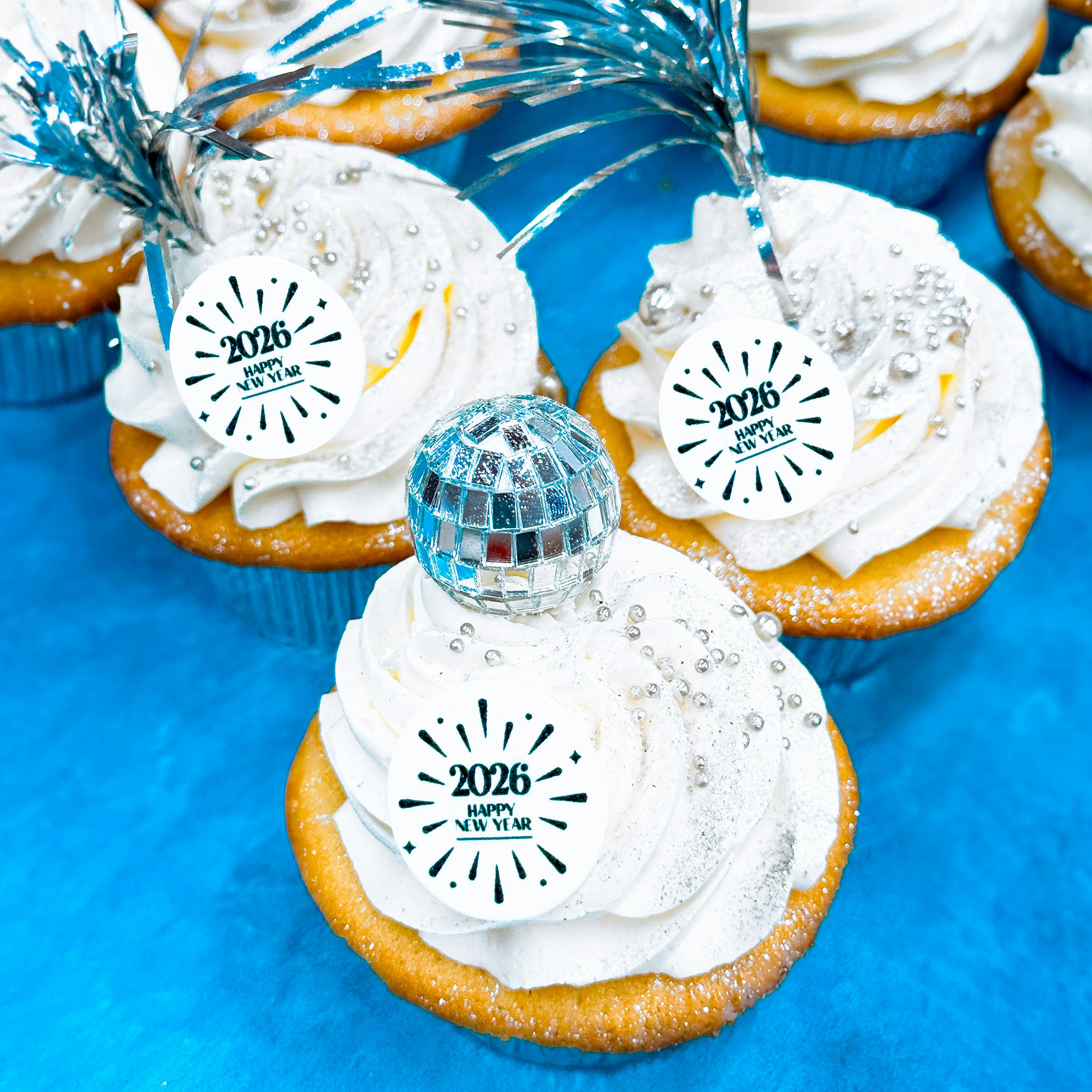 New Years Eve Disco Ball Cupcakes  - 12 Pack by Trophy Cupcakes