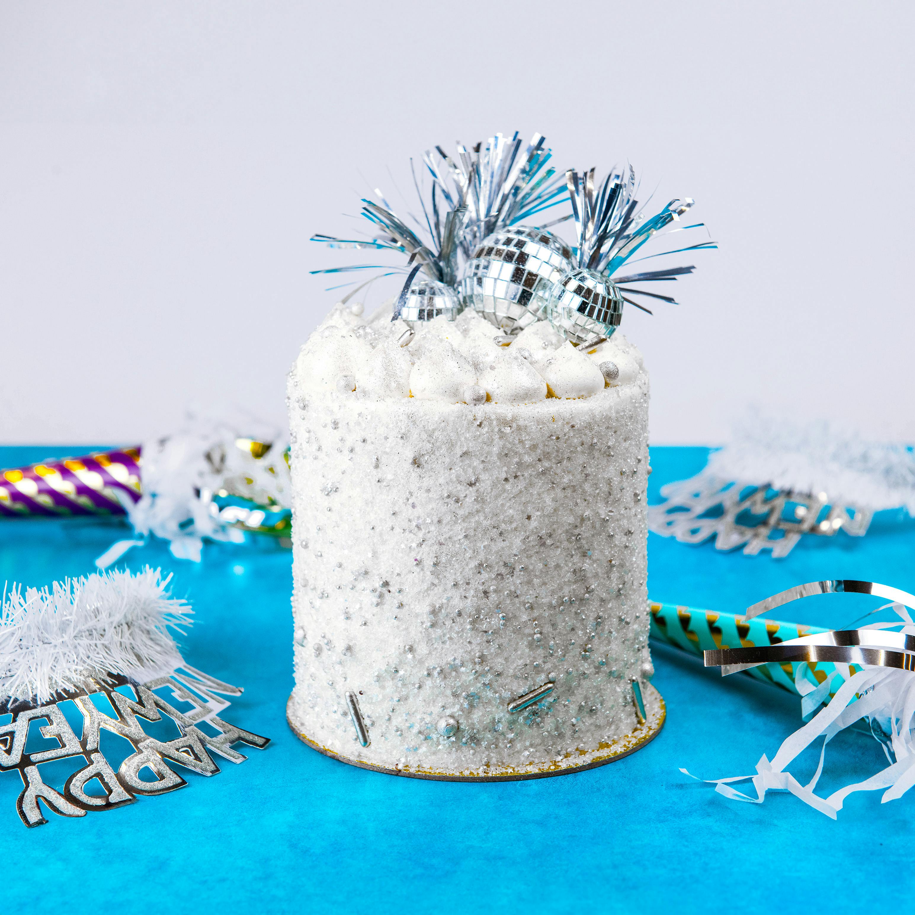 New Years Eve Disco Ball Cake by Trophy Cupcakes