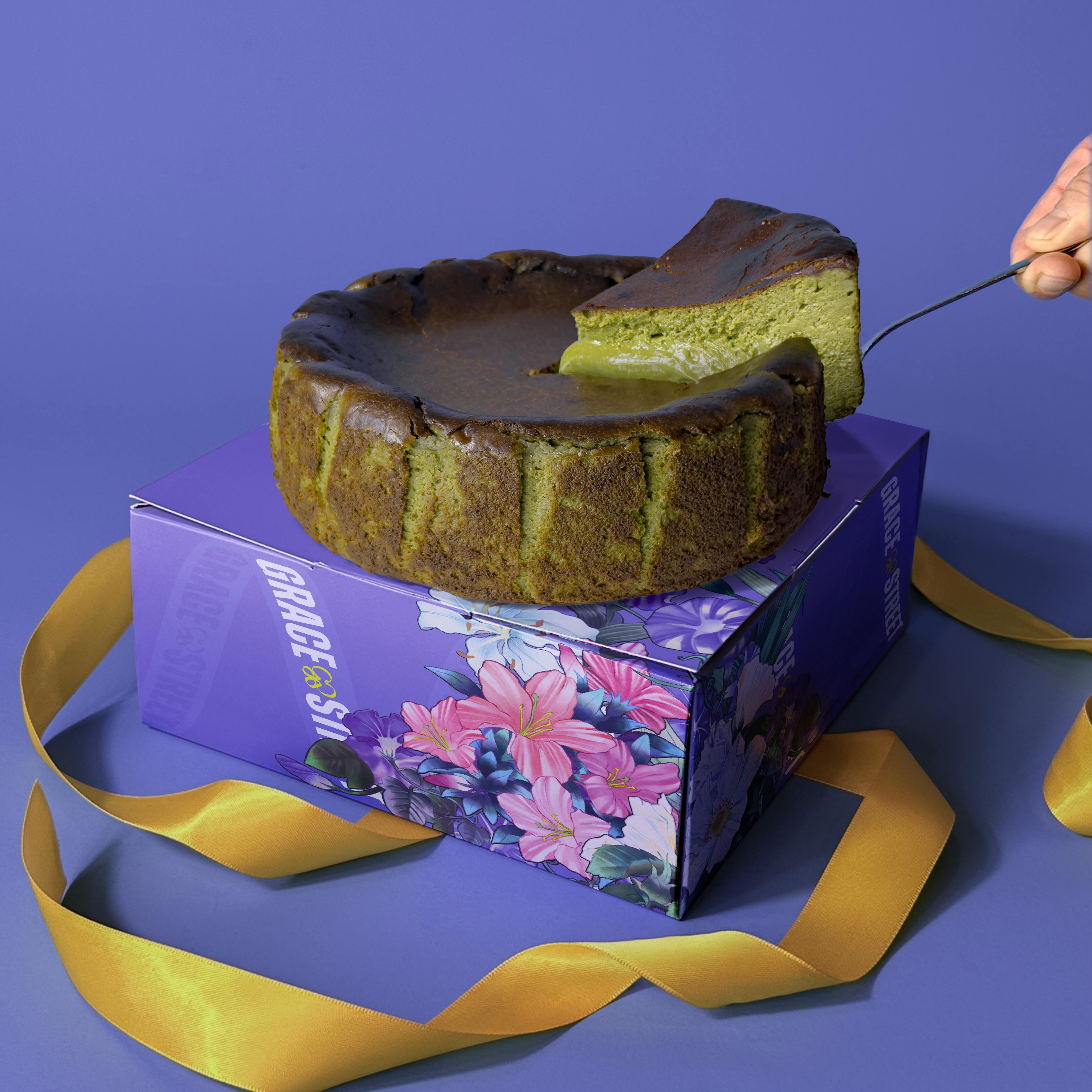 Matcha Basque Burnt Cheesecake by Little Grace Bakery - Alternate image 1