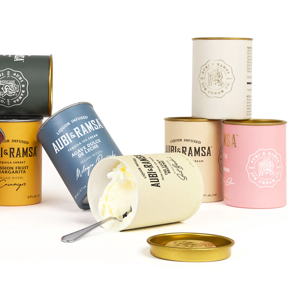 Liquor-Infused Ice Cream Sampler - 16 Pack by Aubi & Ramsa