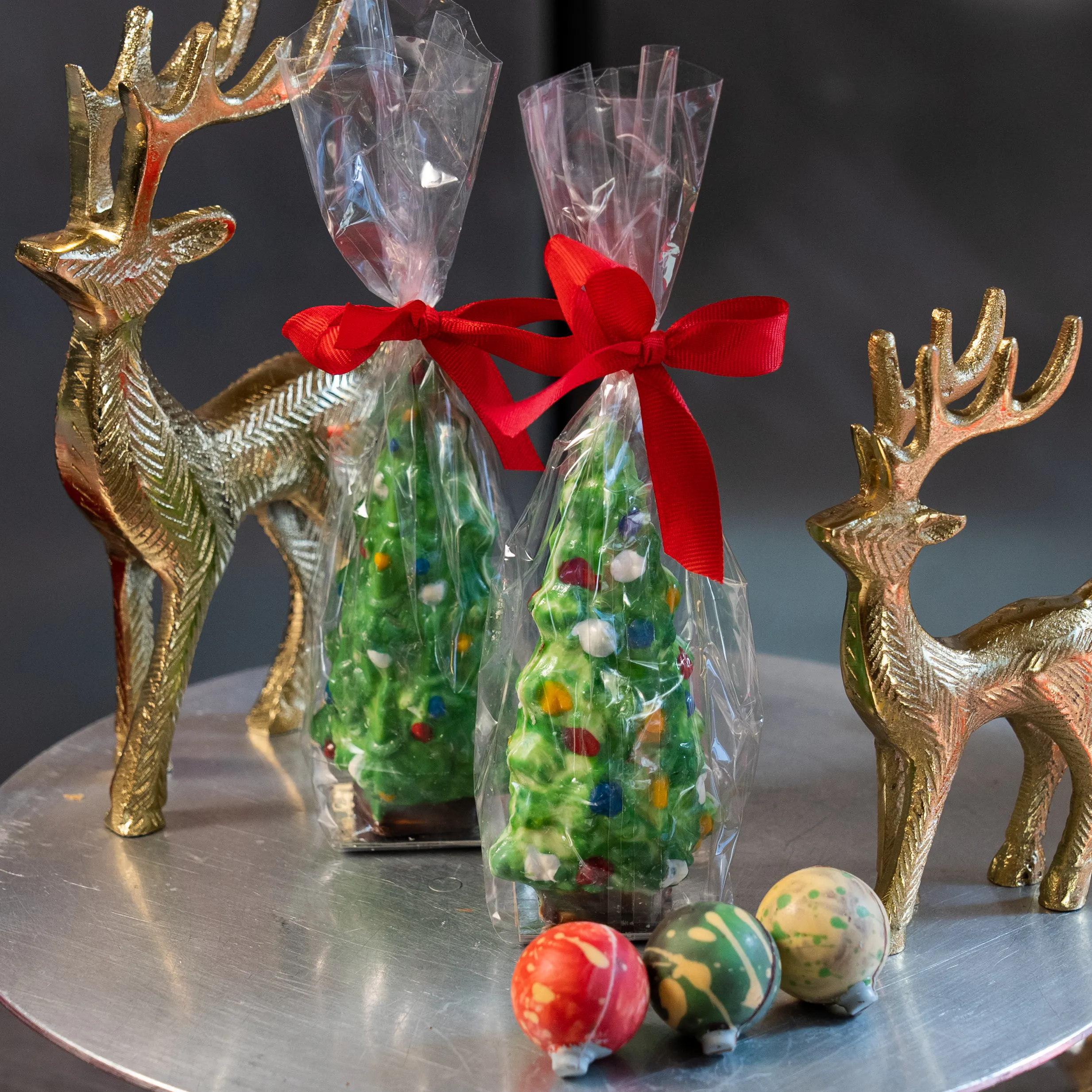 White Chocolate Christmas Trees - 4 Pack by Knipschildt Chocolatier