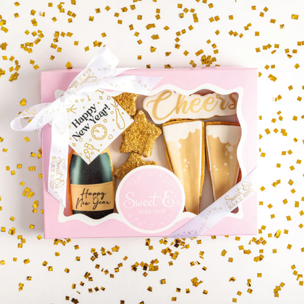 "Cheers to the New Year" Dessert Treat Box by Sweet E's Bake Shop - Alternate image 6