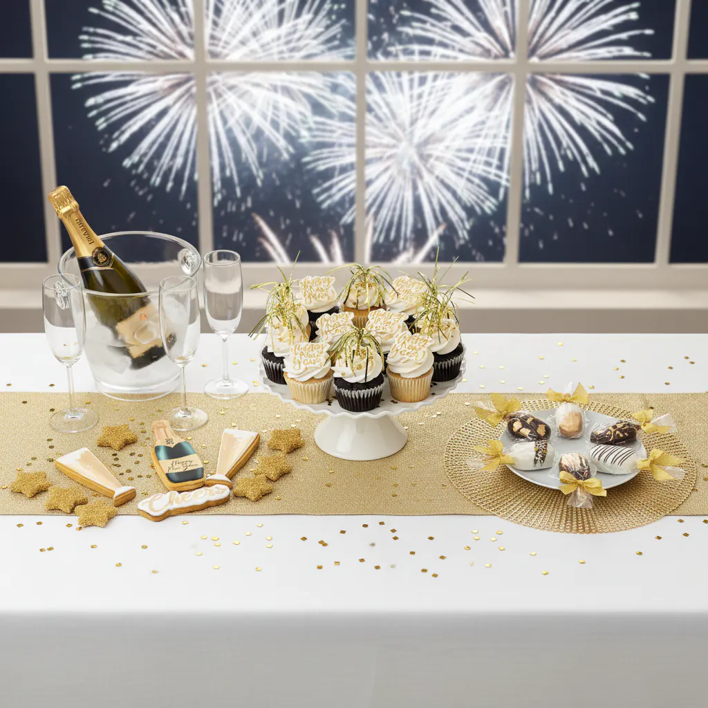 "Cheers to the New Year" Dessert Treat Box by Sweet E's Bake Shop