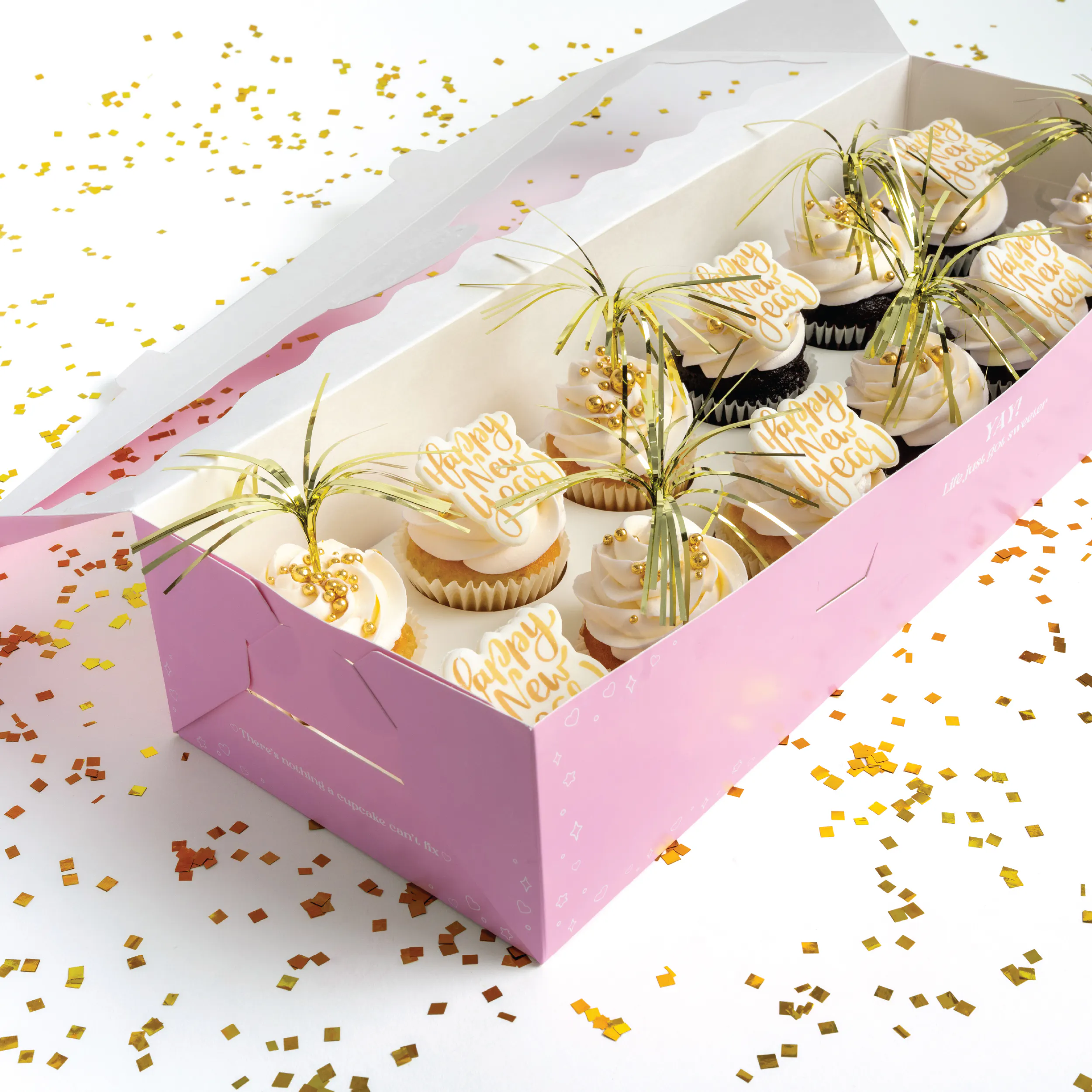"Cheers to the New Year" Dessert Treat Box by Sweet E's Bake Shop - Alternate image 3