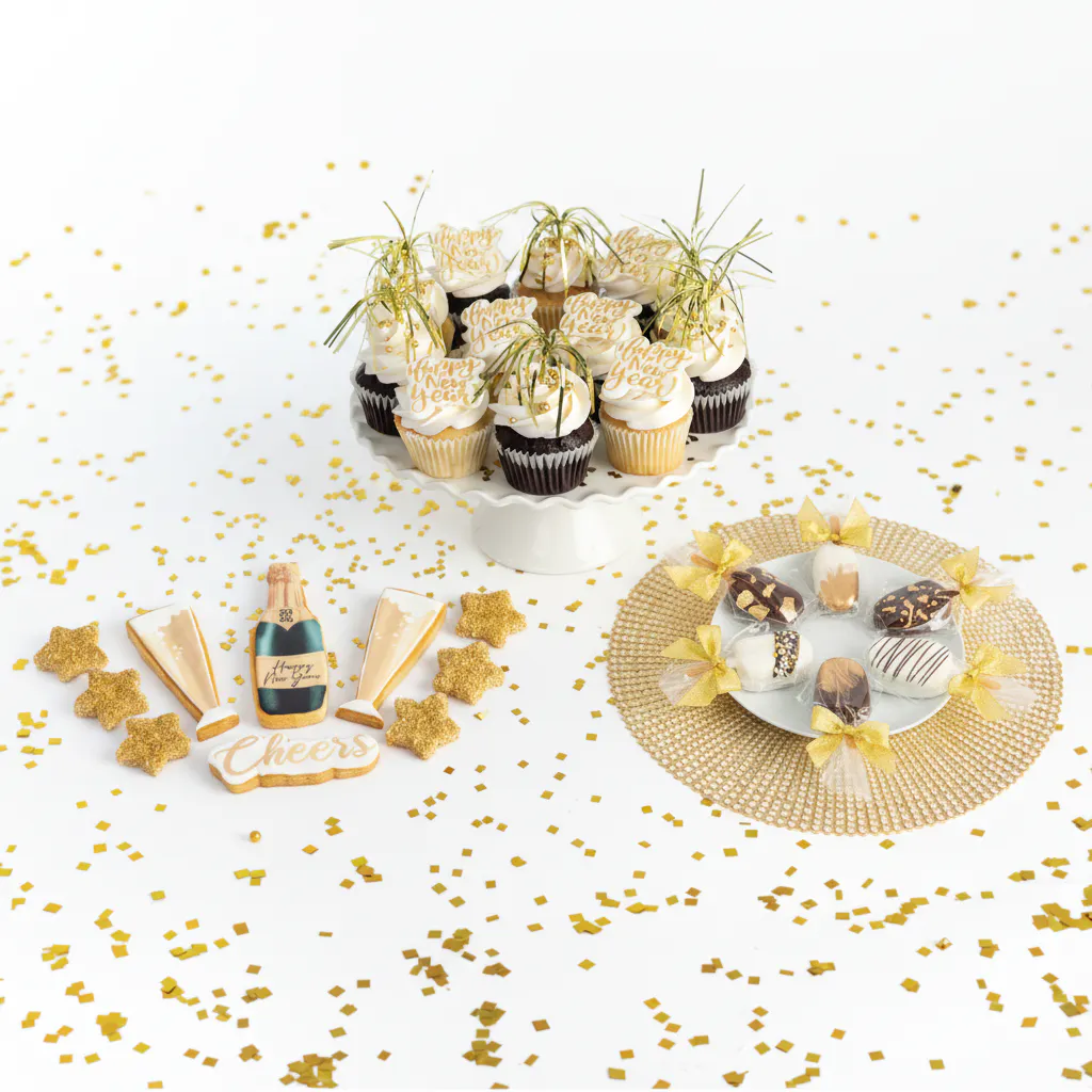 "Cheers to the New Year" Dessert Treat Box by Sweet E's Bake Shop - Alternate image 2