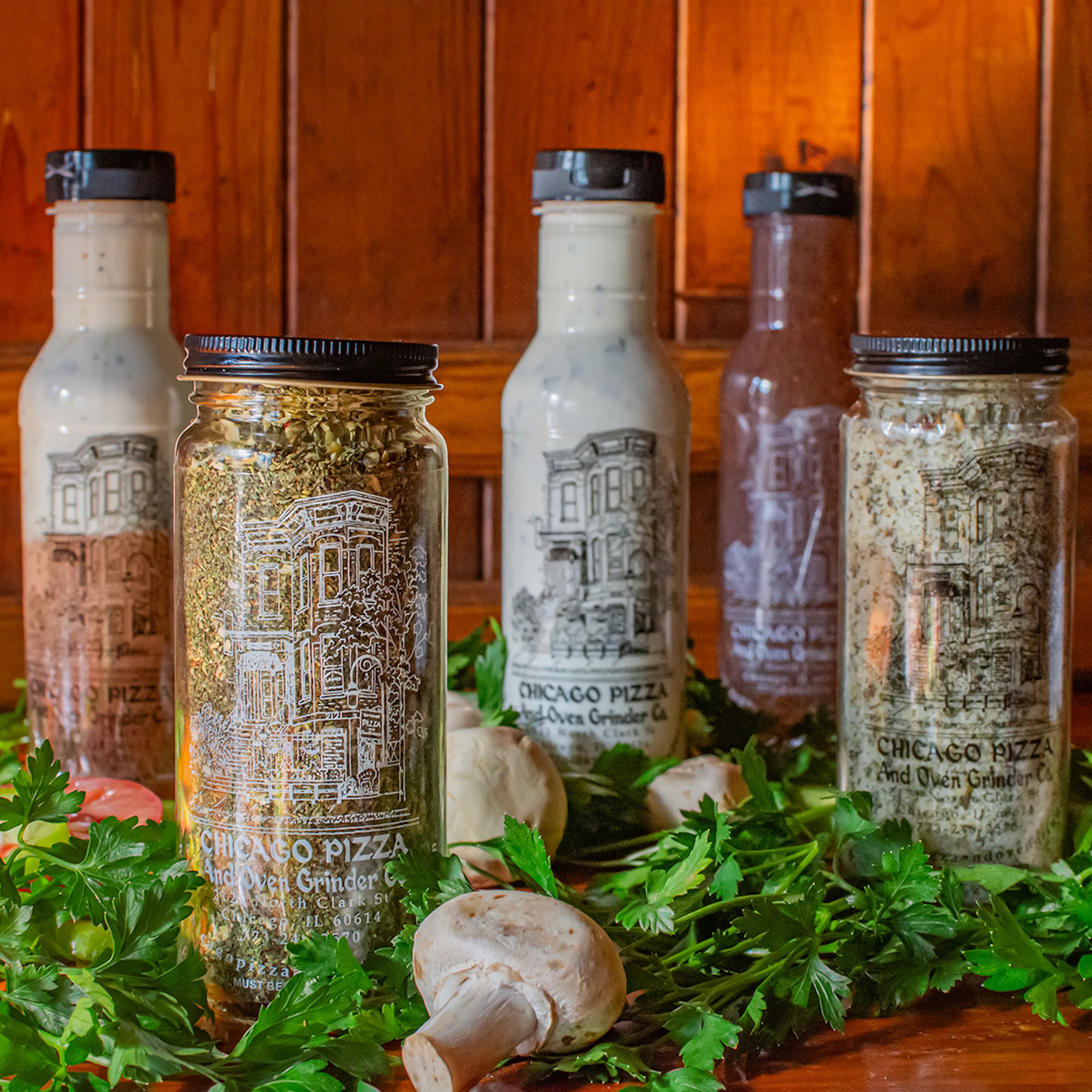 Signature Dressings + Seasoning Gift Box - 4 Pack by Chicago Pizza & Oven Grinder Co.