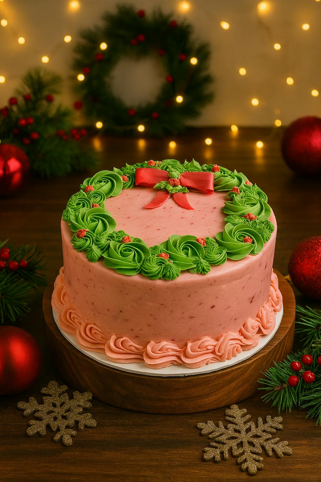 Christmas Wreath Cake by Edgar's Bakery