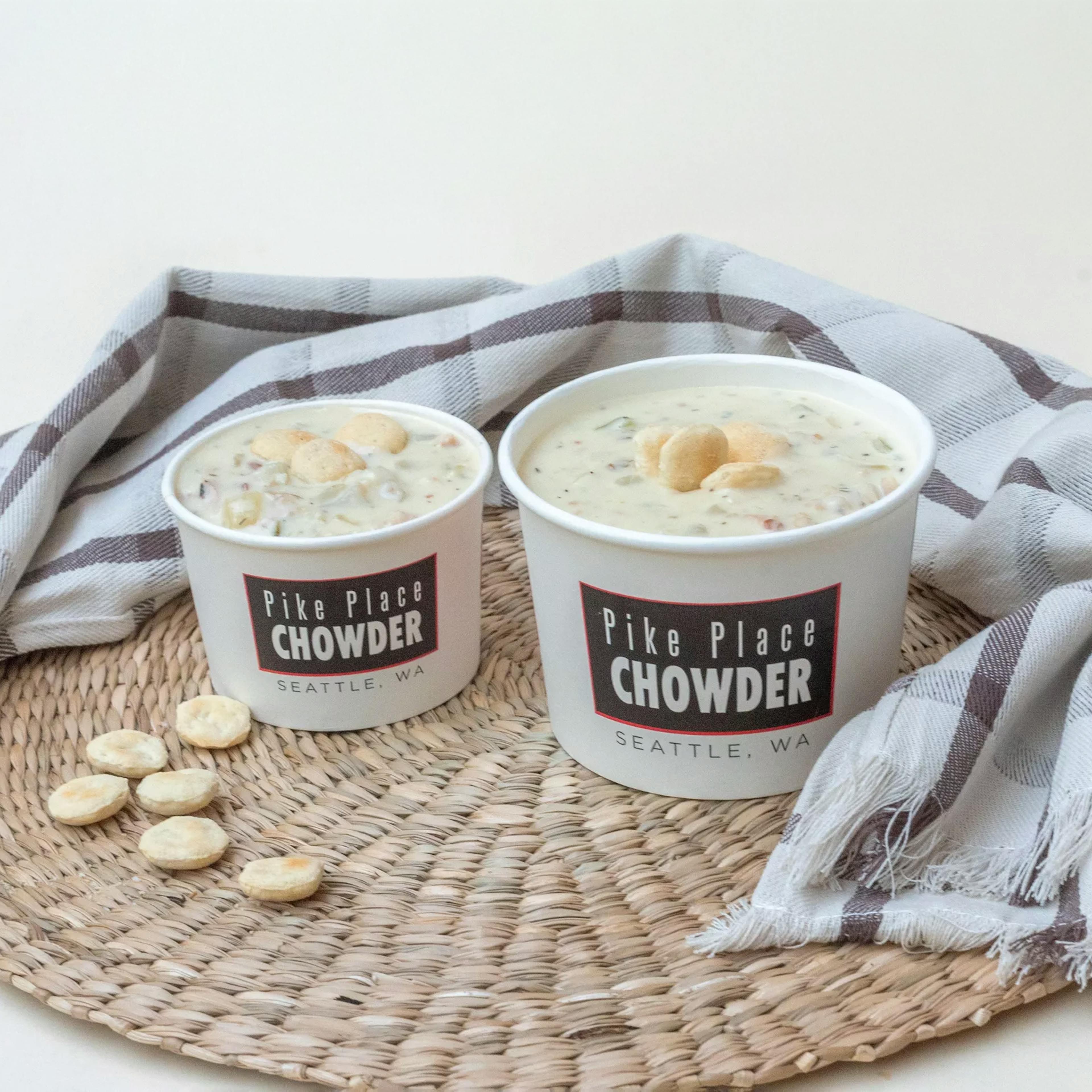 New England Clam Chowder Gift Set - 1 Quart + 2 Mugs by Pike Place Chowder - Alternate image 2