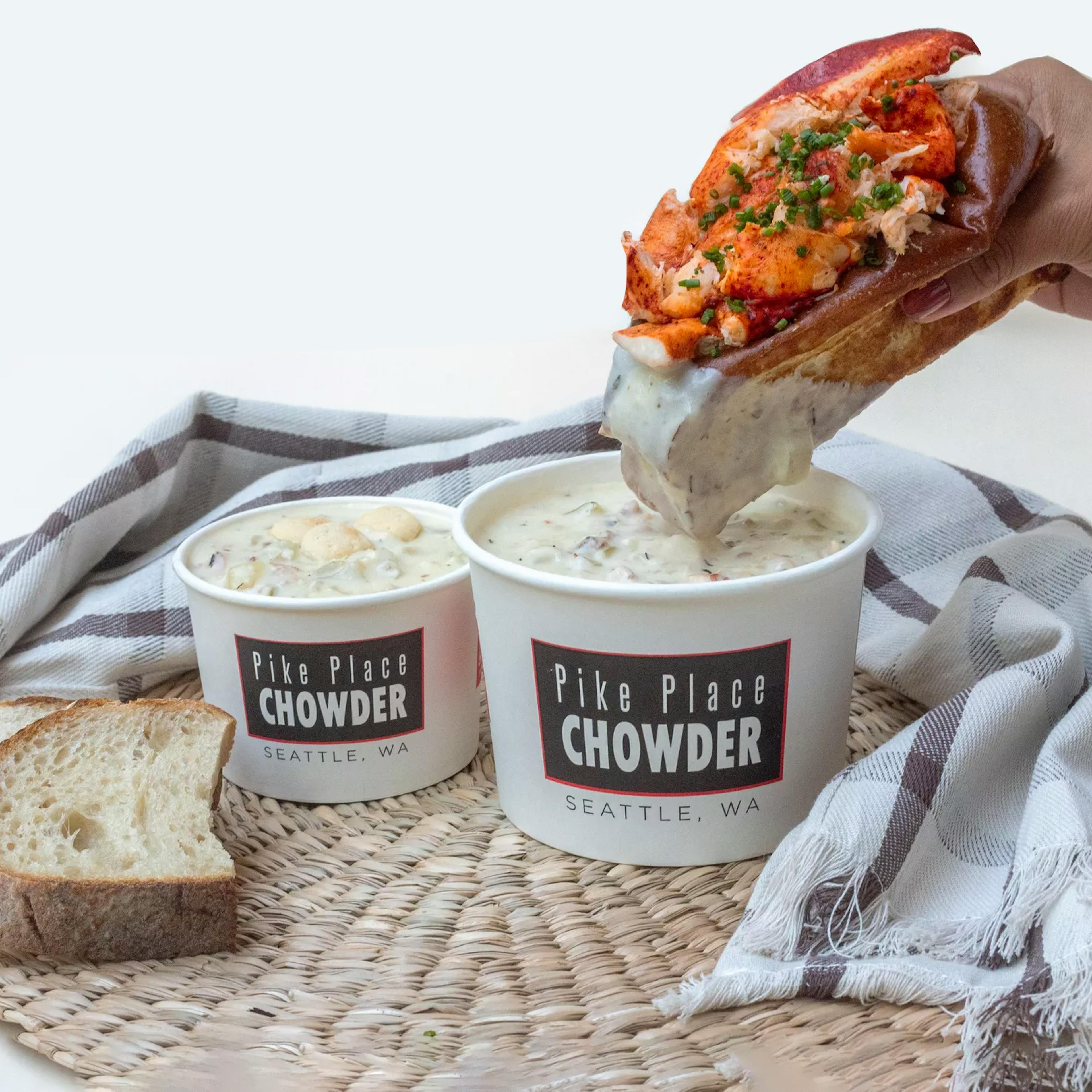 Lobster Roll Kit + Chowder for 4 by Pike Place Chowder
