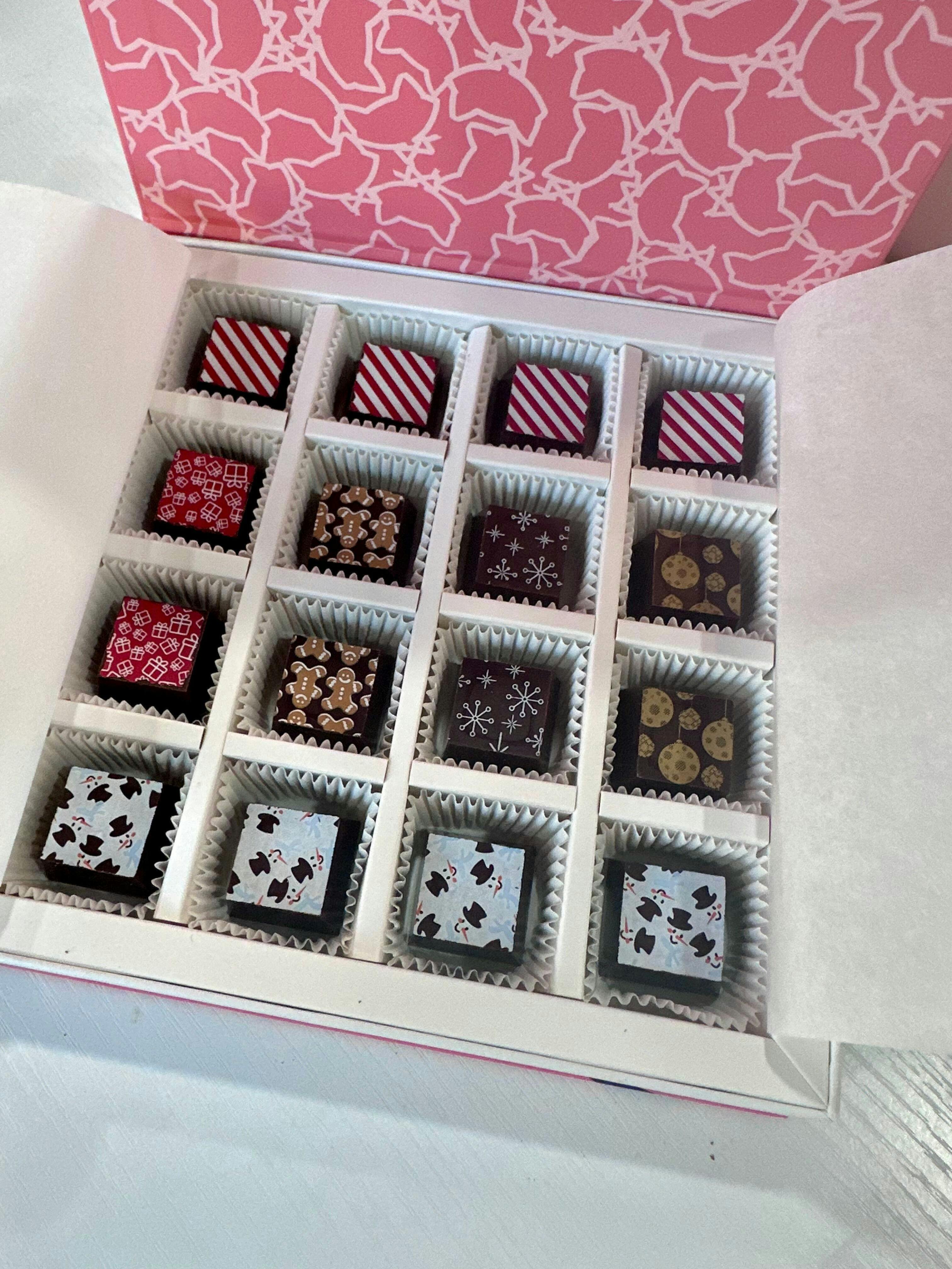 Christmas Bonbon Gift Box - 16 Pieces by Les Madeleines | Goldbelly