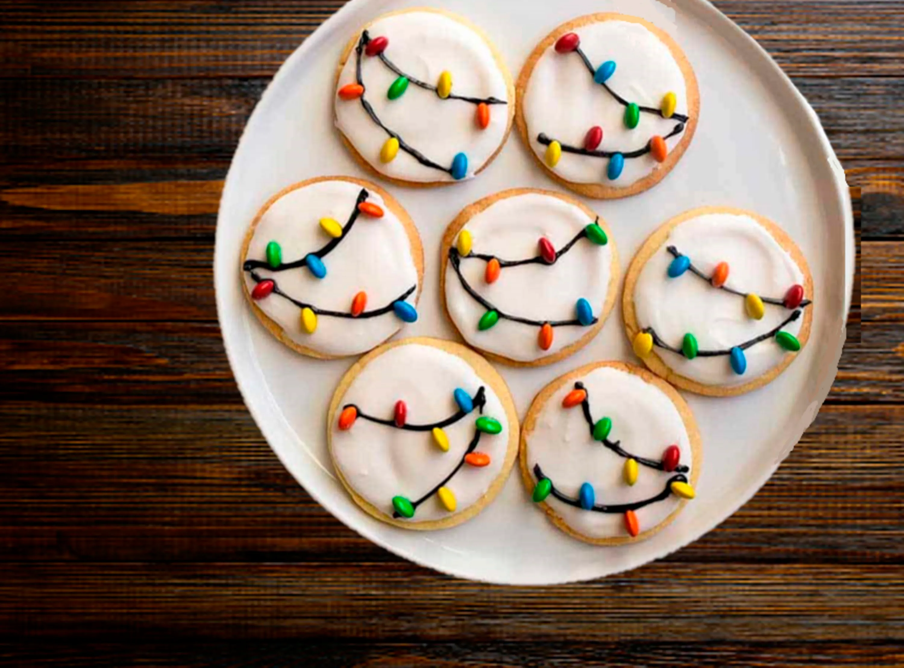 Iced Sugar Holiday Lights Cookie - 12 Pack by Elegant Desserts