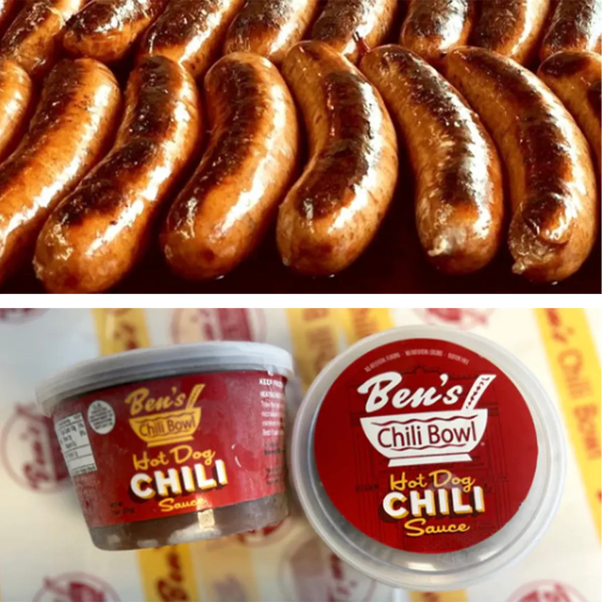All-Beef Half Smoke Sausages + Chili Sauce by Ben's Chili Bowl