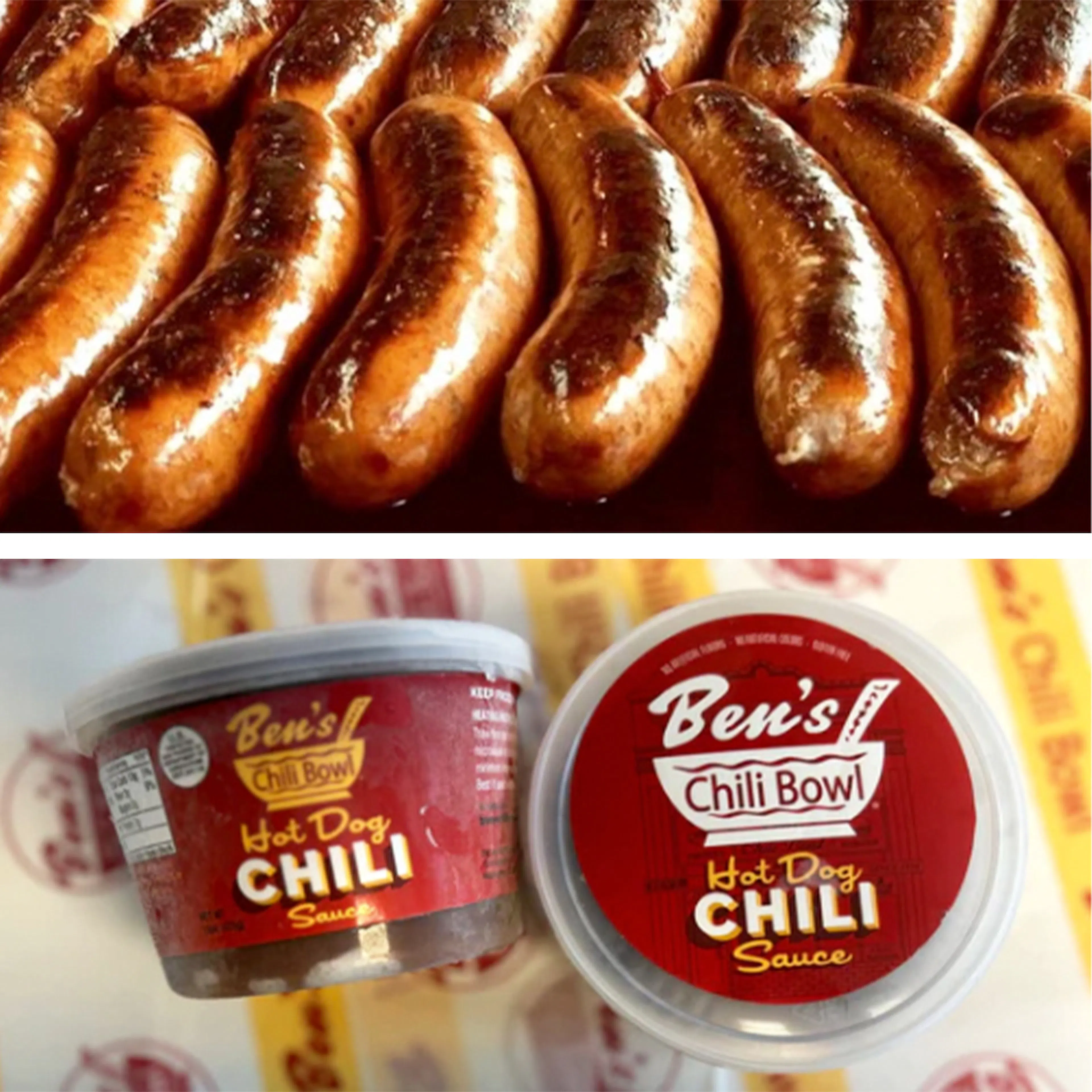 All-Beef Half Smoke Sausages + Chili Sauce by Ben's Chili Bowl
