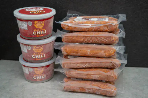 "Party Pack" Half Smoke Sausages + Chili Sauce by Ben's Chili Bowl