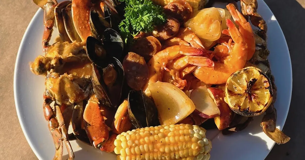 Cajun Seafood Boil for 2 by Harris Crab House | Goldbelly