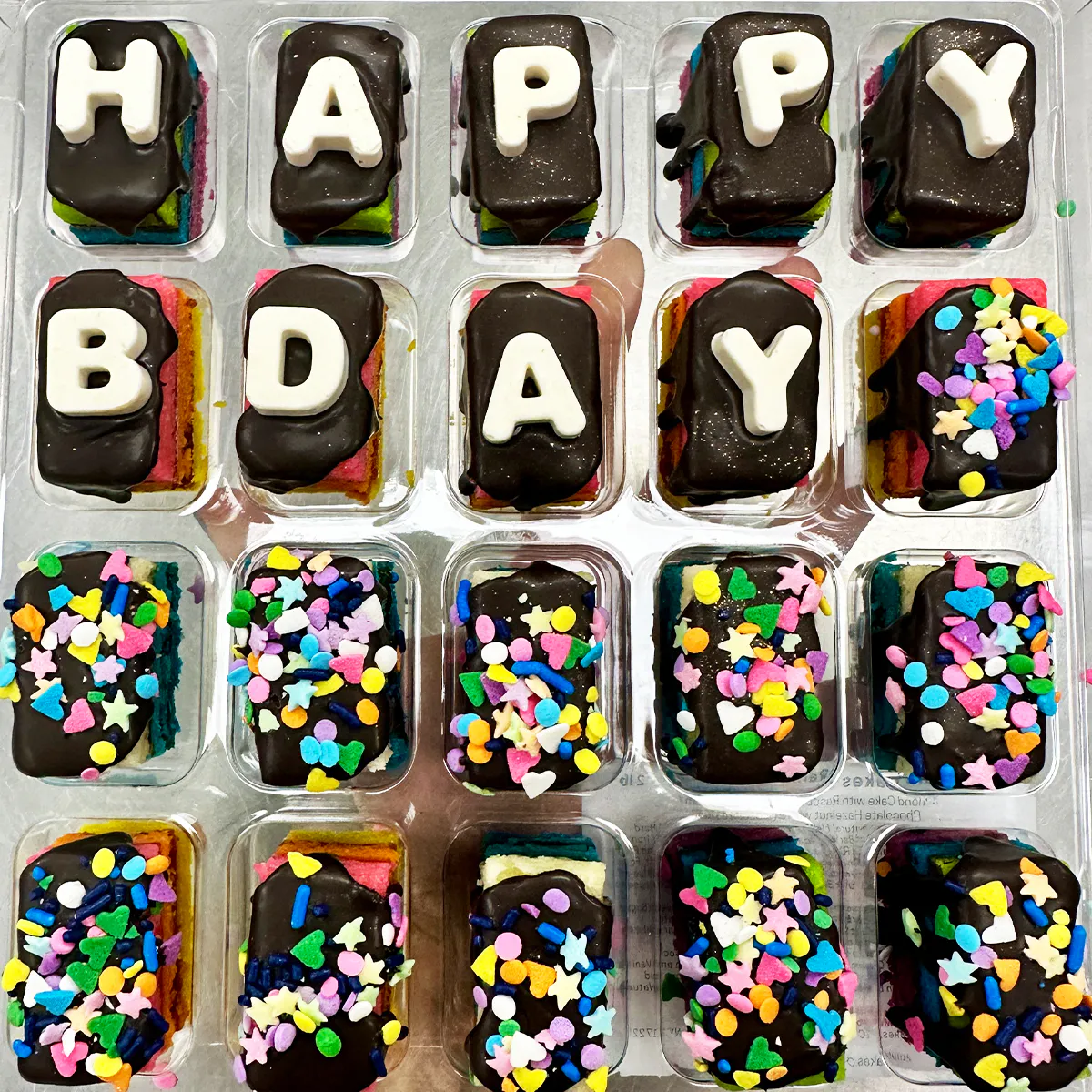 Zola Bakes - Happy Birthday Rainbow Cookies - 20 Pack