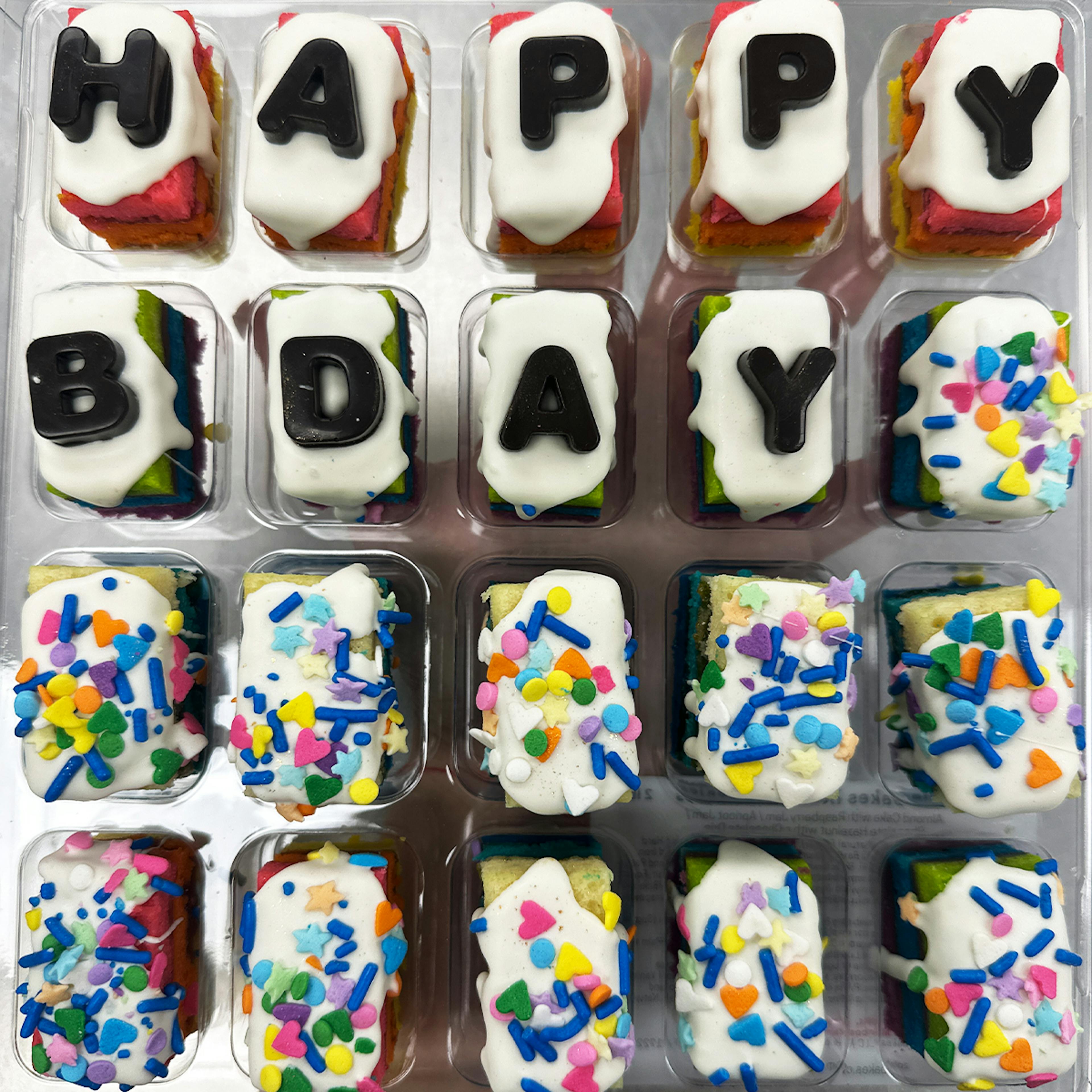 Happy Birthday Rainbow Cookies - 20 Pack by Zola Bakes - Alternate image 1