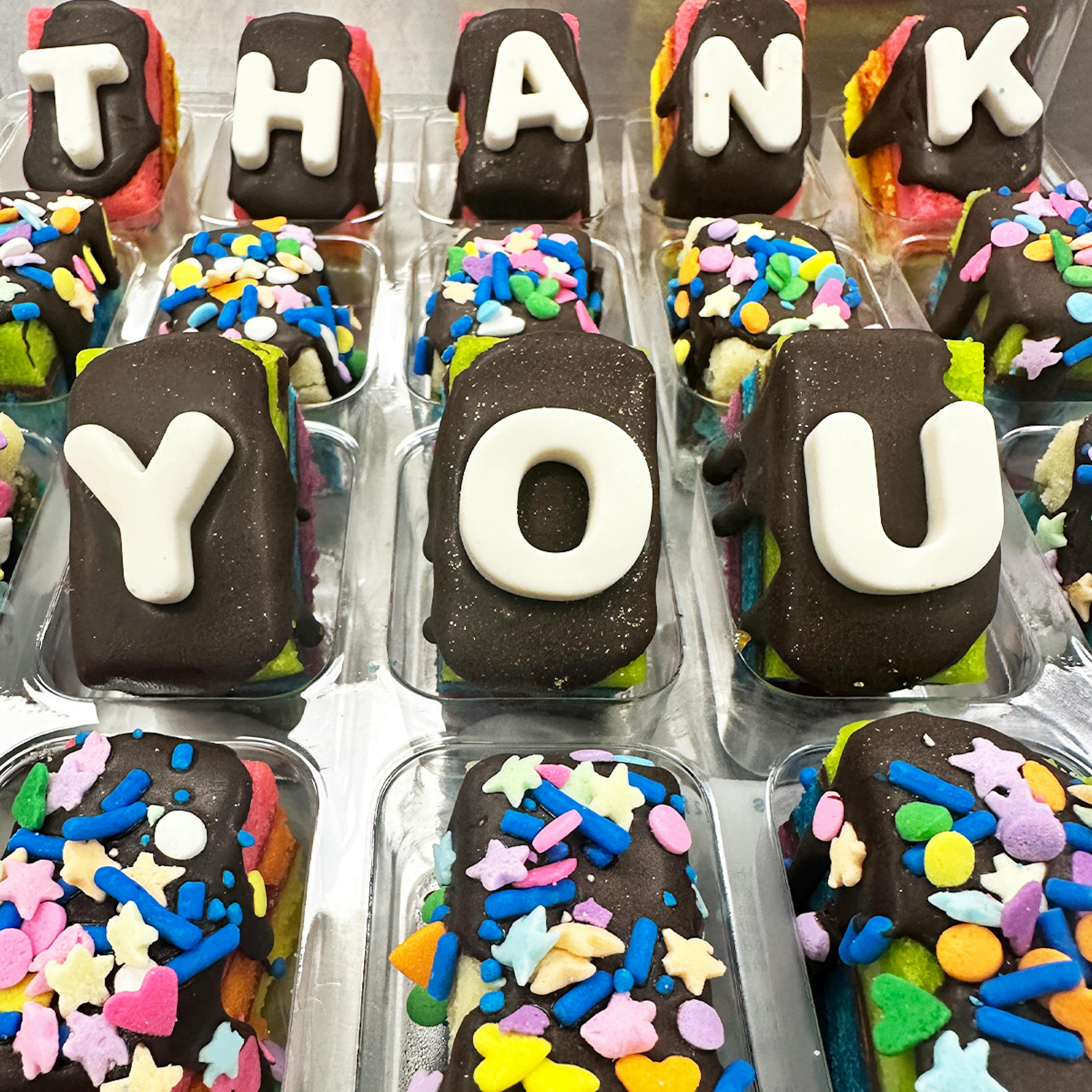 Thank You Rainbow Cookies - 20 Pack by Zola Bakes - Alternate image 2