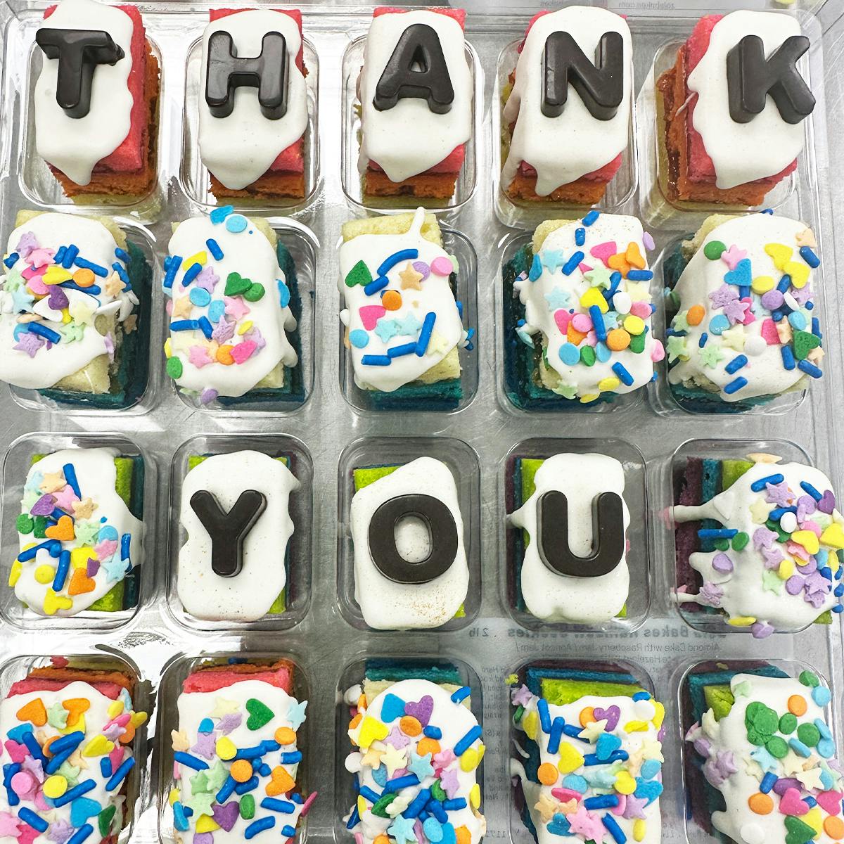 Thank You Rainbow Cookies - 20 Pack by Zola Bakes