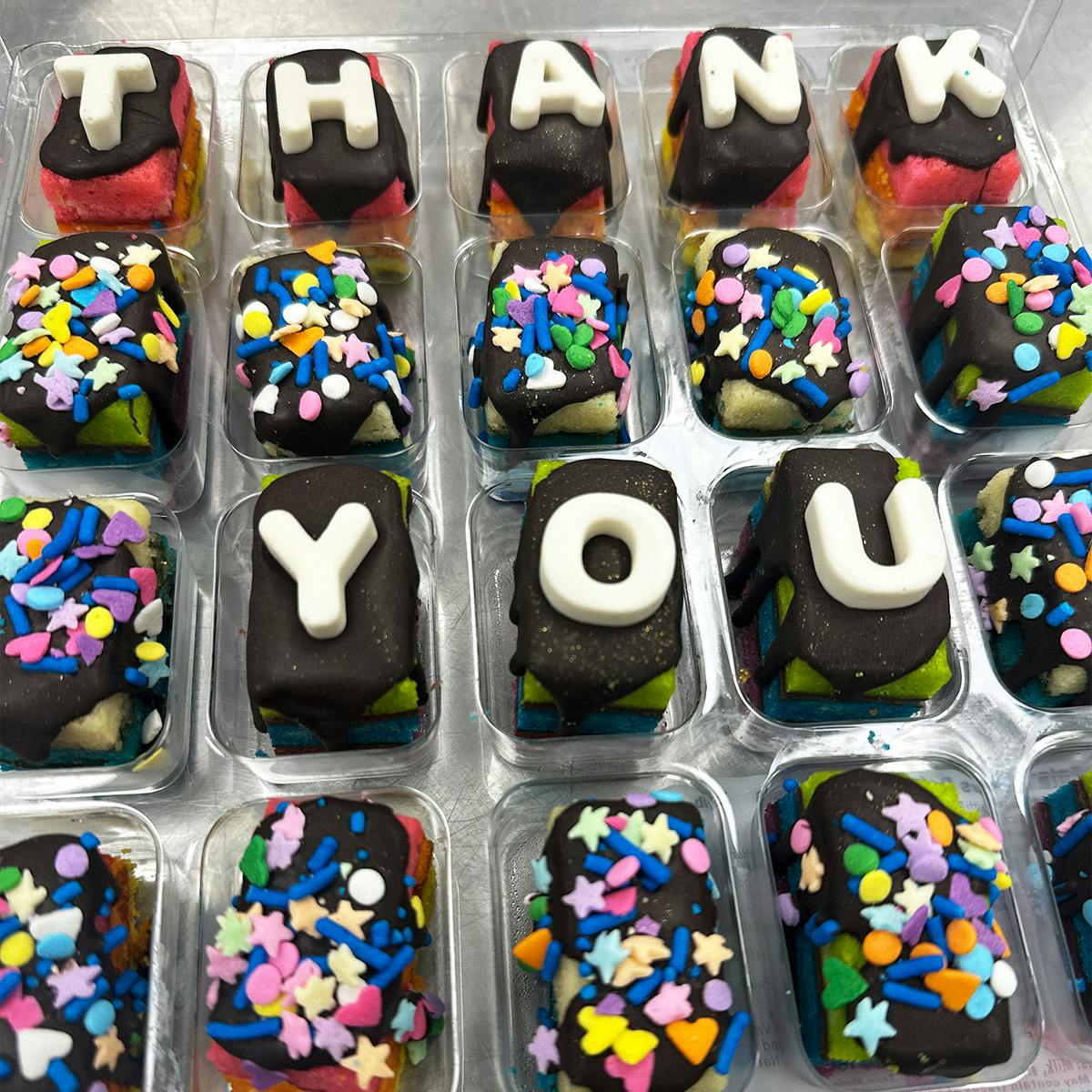 Thank You Rainbow Cookies - 20 Pack by Zola Bakes - Alternate image 3