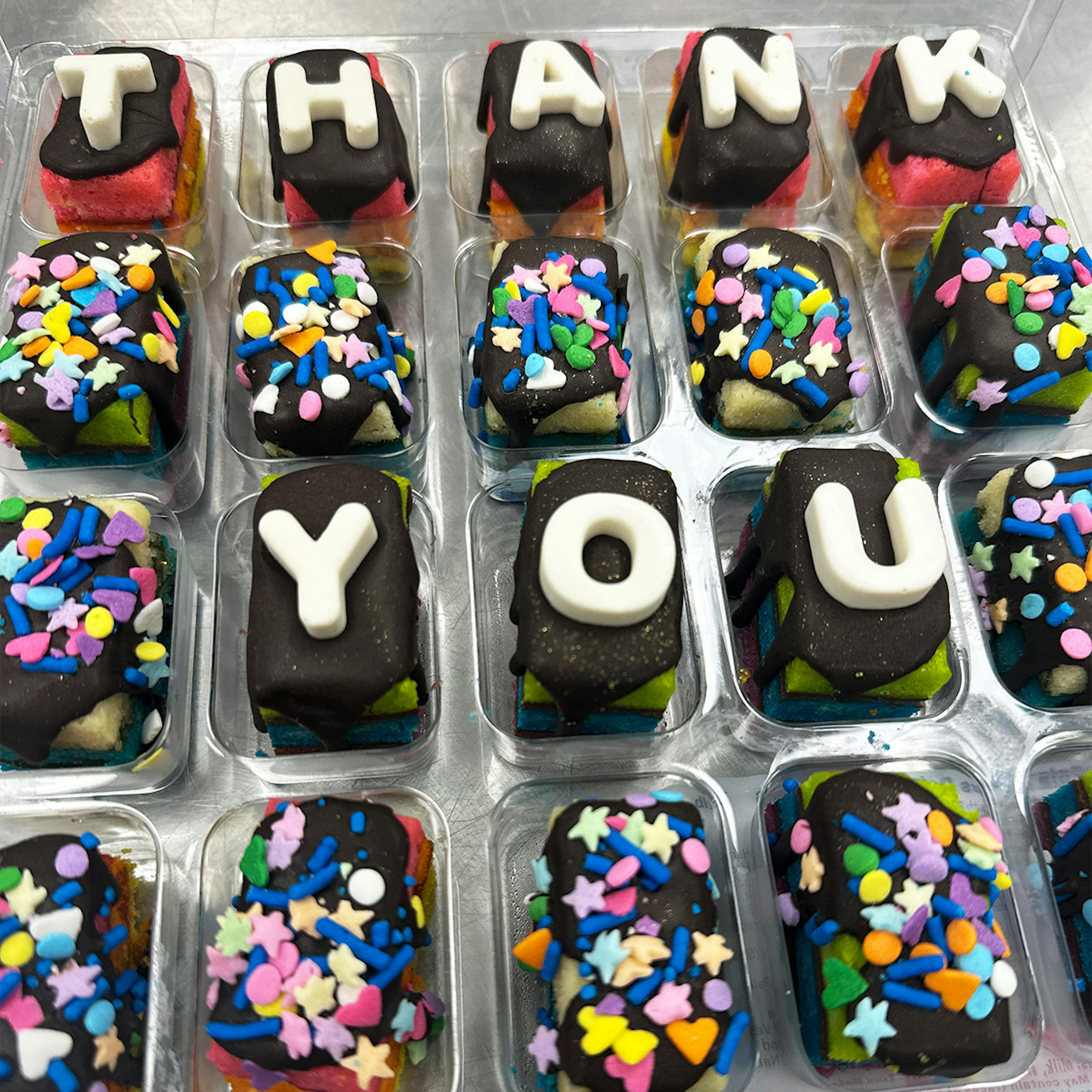 Thank You Rainbow Cookies - 20 Pack by Zola Bakes - Alternate image 3