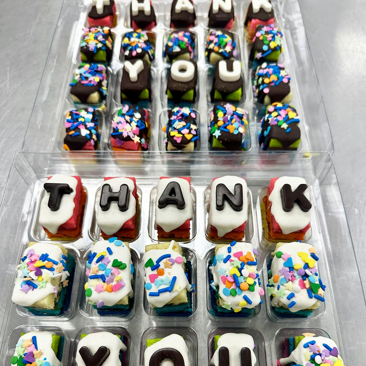 Thank You Rainbow Cookies - 20 Pack by Zola Bakes - Alternate image 1
