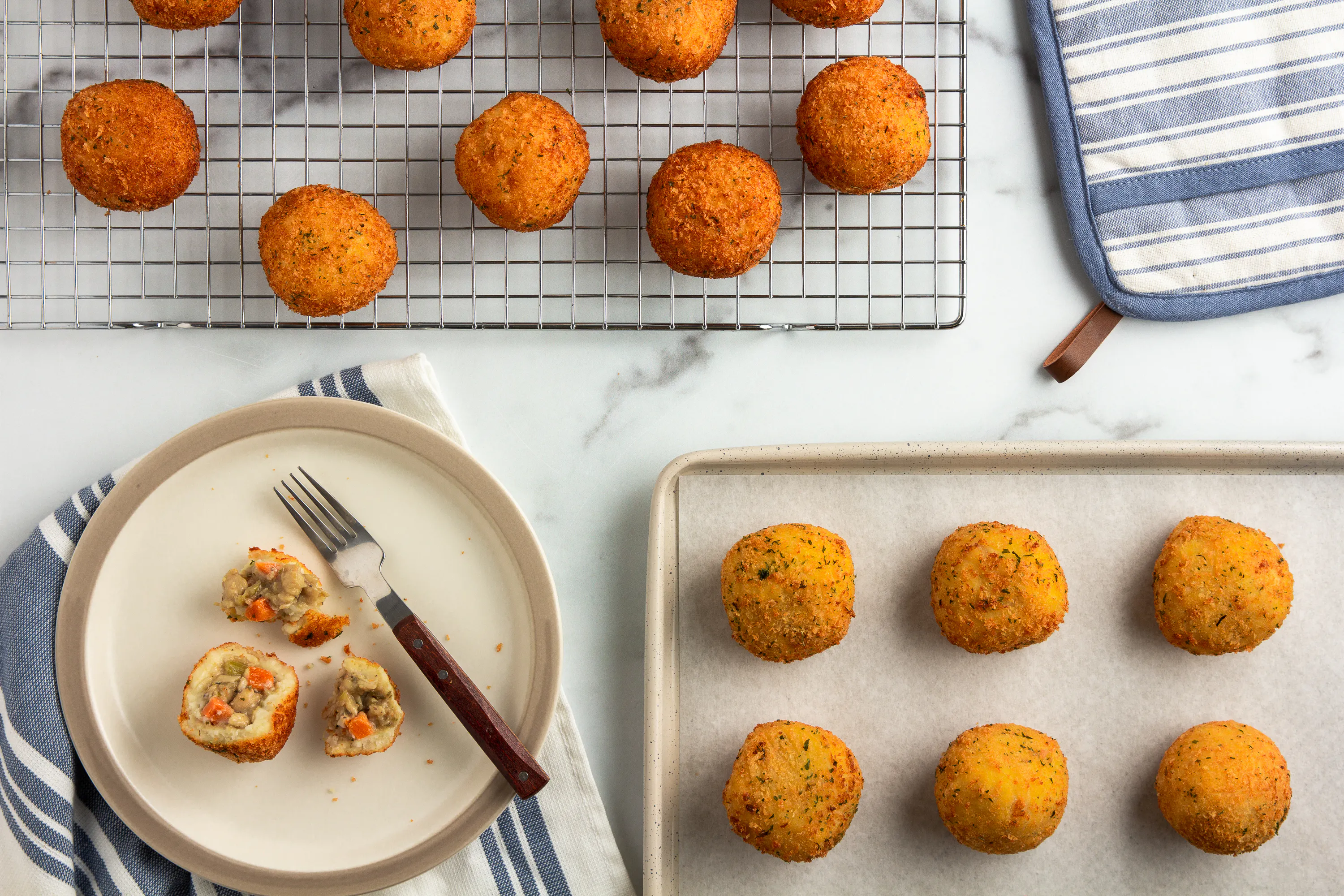 Thanksgiving Bundle - Pumpkin Cheesecake + Turkey & Gravy Potato Ball + Cheese Roll by Porto's Bakery - Alternate image 6