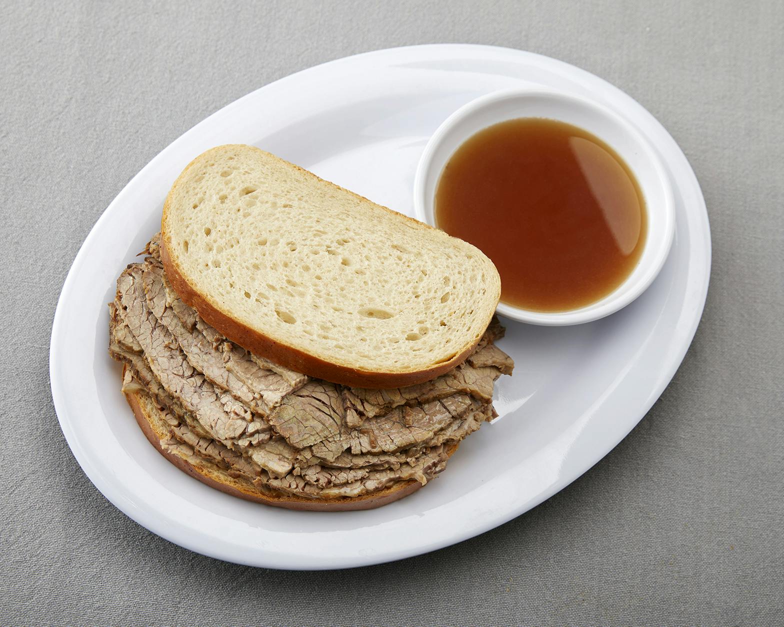 Hot Brisket Au Jus Sandwich Kit for 4-6 by The Borscht Belt Delicatessen