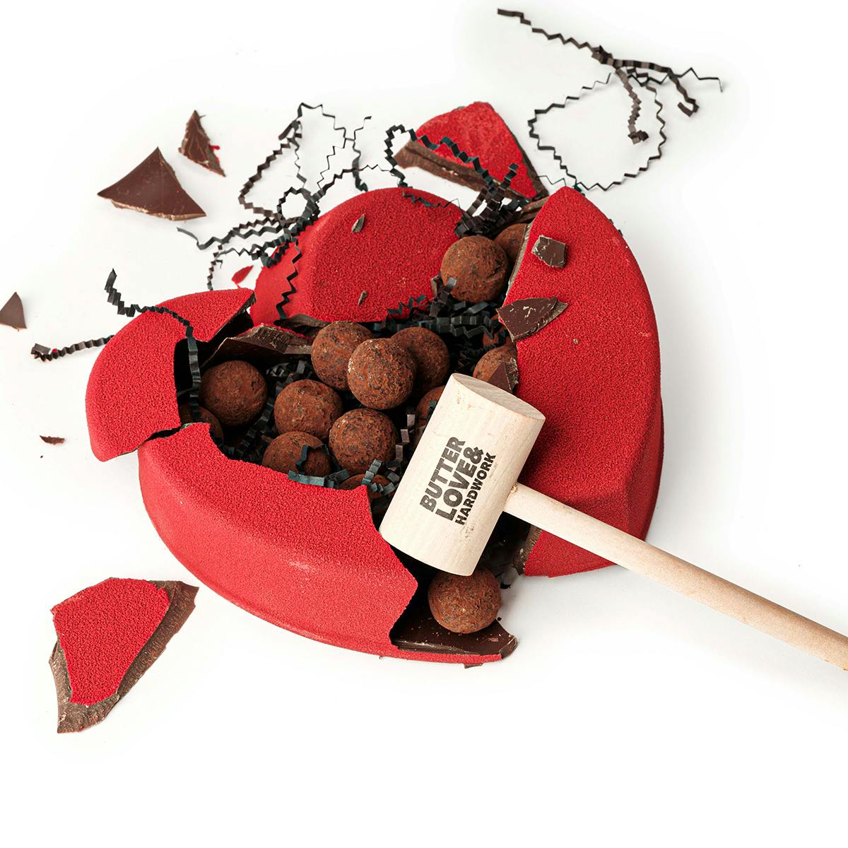 "Heartbreaker" Breakable Chocolate Heart Gift Box by BUTTERLOVEANDHARDWORK - Alternate image 3