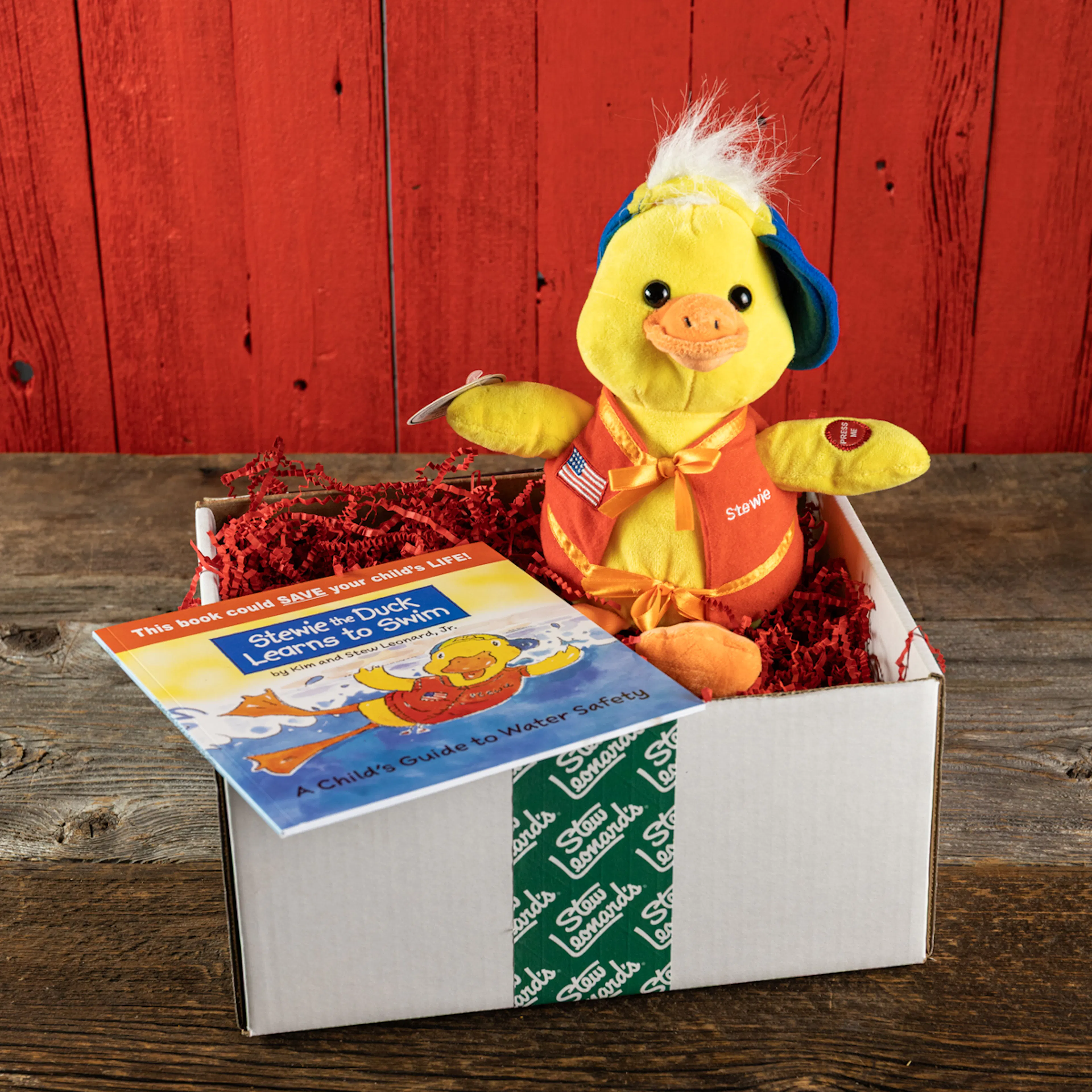 Stewie The Duck Singing Plush Toy + Book Bundle by Stew Leonard's