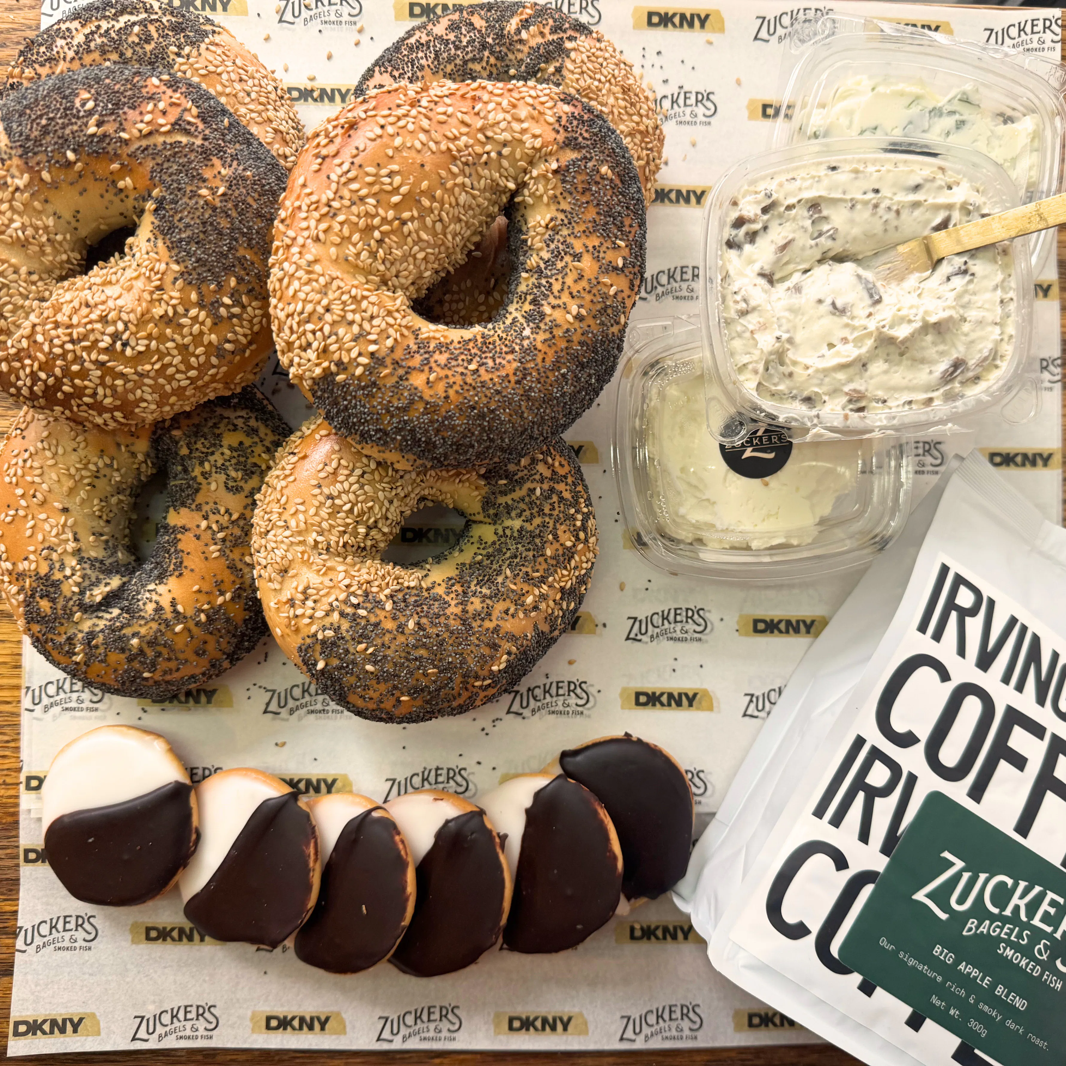 Zucker's x DKNY Black & White Brunch Kit for 6 by Zucker's Bagels and Smoked Fish - Alternate image 1