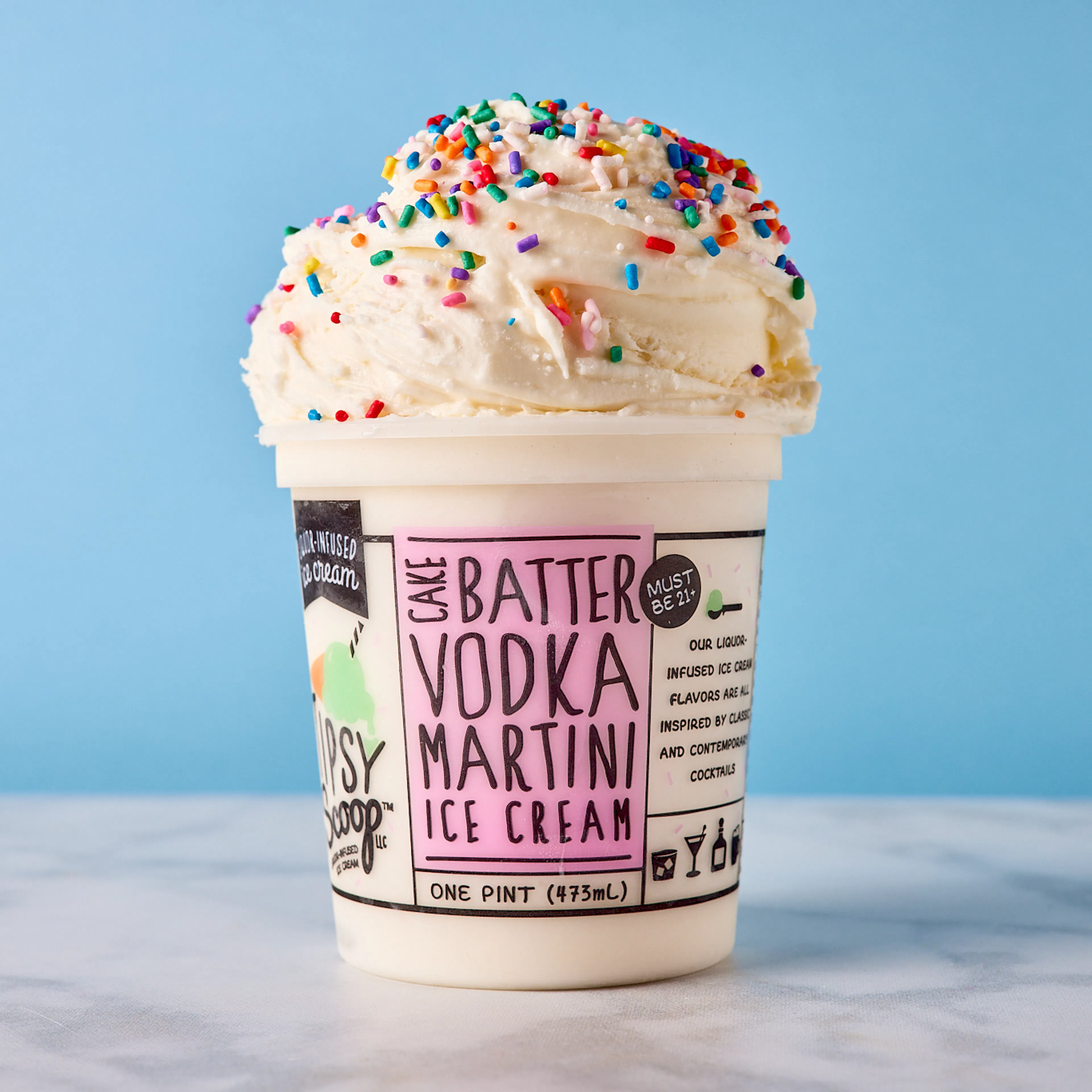 "Sips & Scoops NYE" Boozy Ice Cream - 4 Pints by Tipsy Scoop Boozy Ice Cream - Alternate image 2