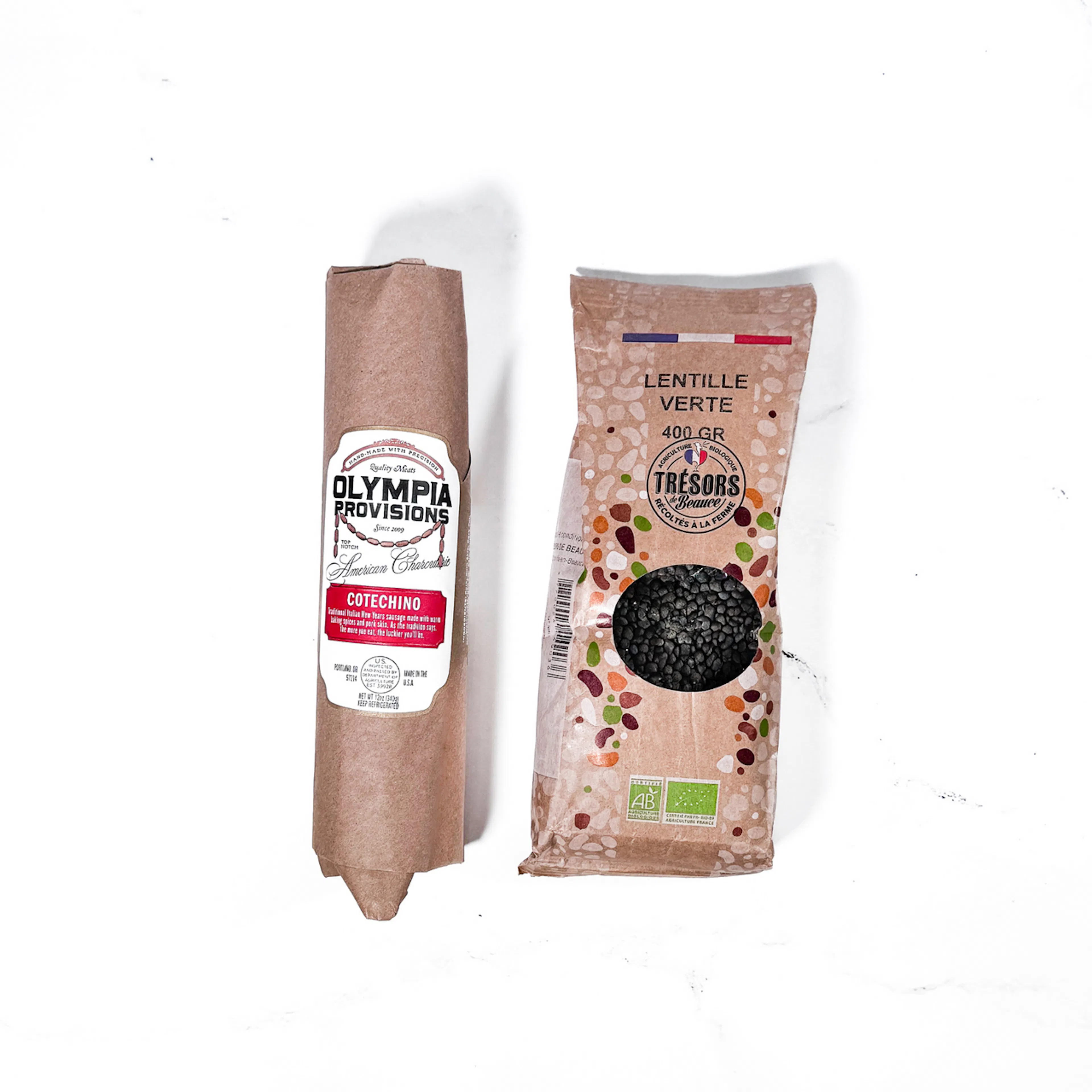 New Years Cottechino & Lentils by Olympia Provisions