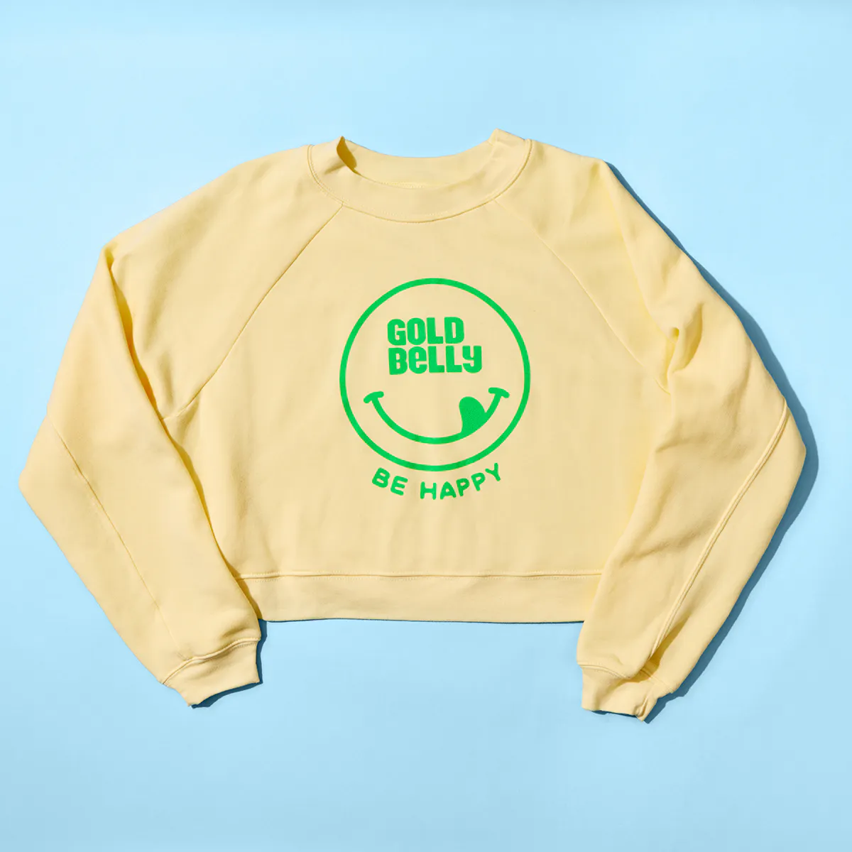 Yellow Goldbelly Cropped Crewneck Sweatshirt by Gift Cards + Merch