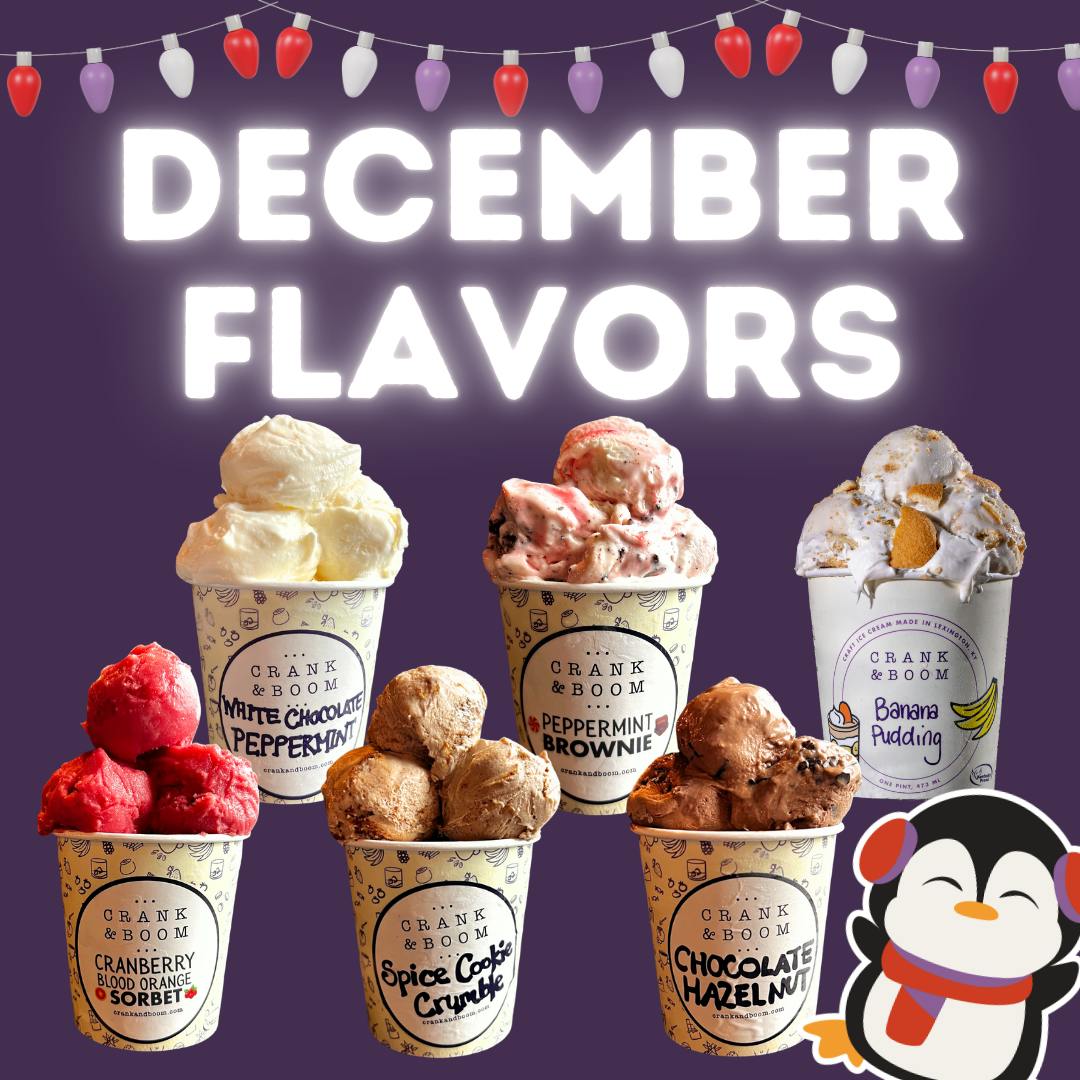 Flavor of the Month Ice Cream - 6 Pints by Crank & Boom Craft Ice Cream