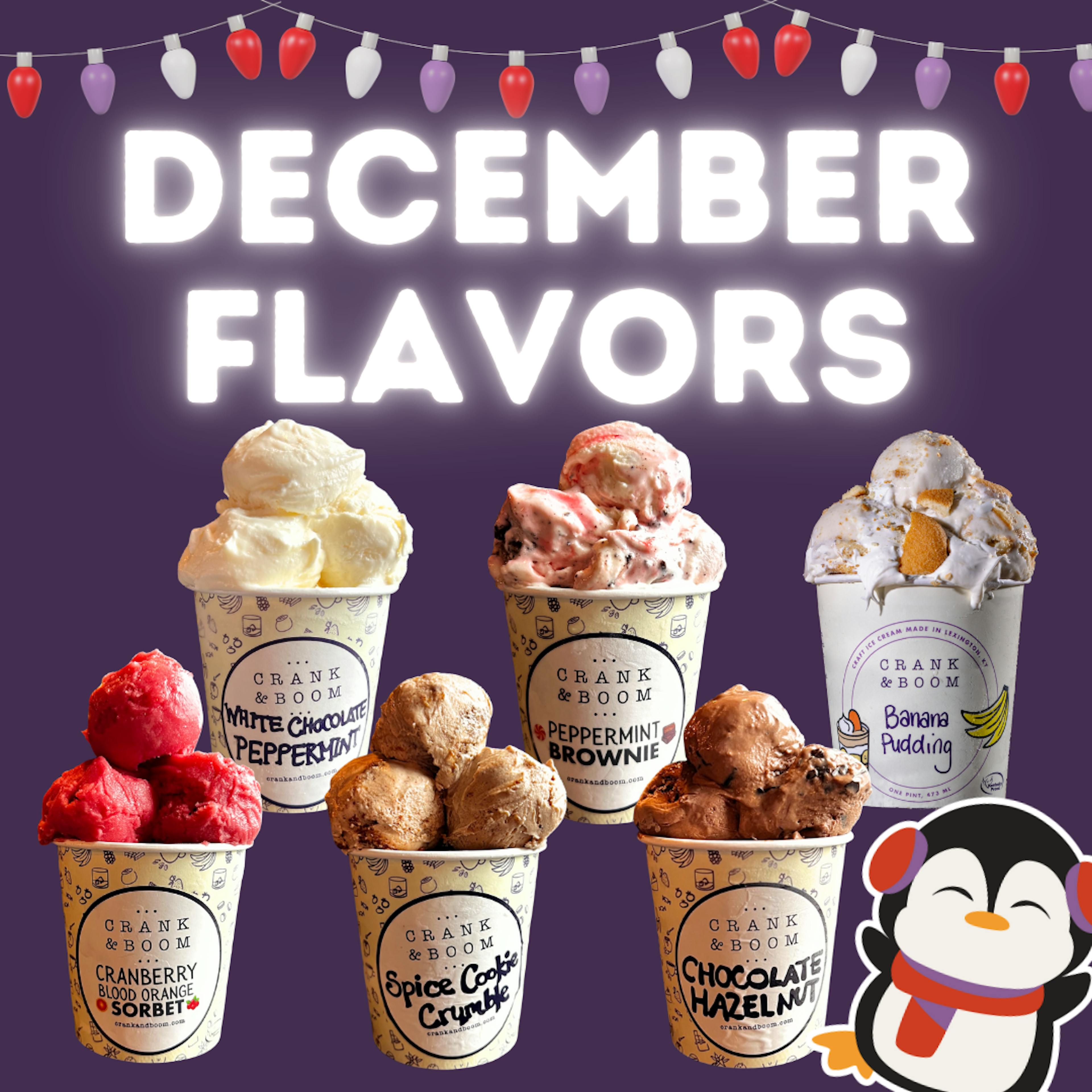 Flavor of the Month Ice Cream - 6 Pints by Crank & Boom Craft Ice Cream