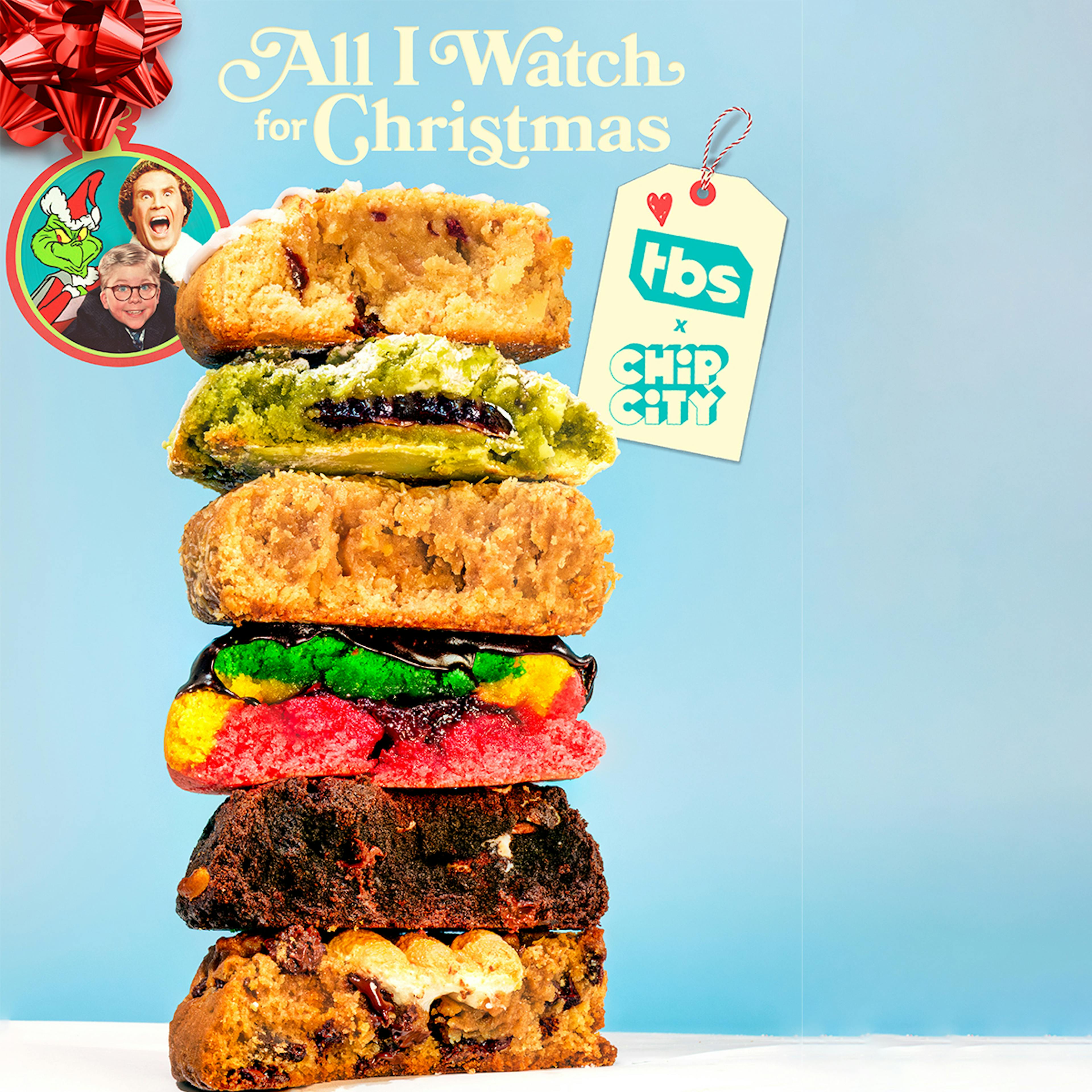 TBS x Chip City "What I Watch for Christmas" Holiday Cookie Bundle - 6 Pack by Chip City Cookies - Alternate image 1