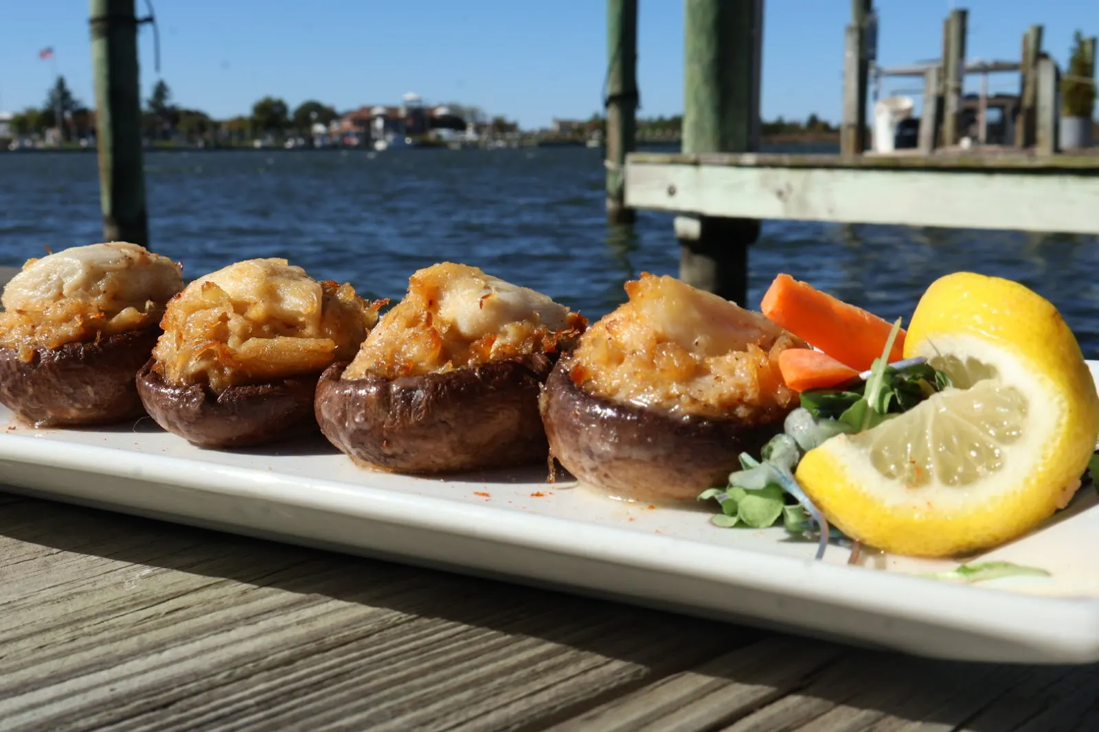 Crab-Stuffed Mushroom Caps by Harris Crab House