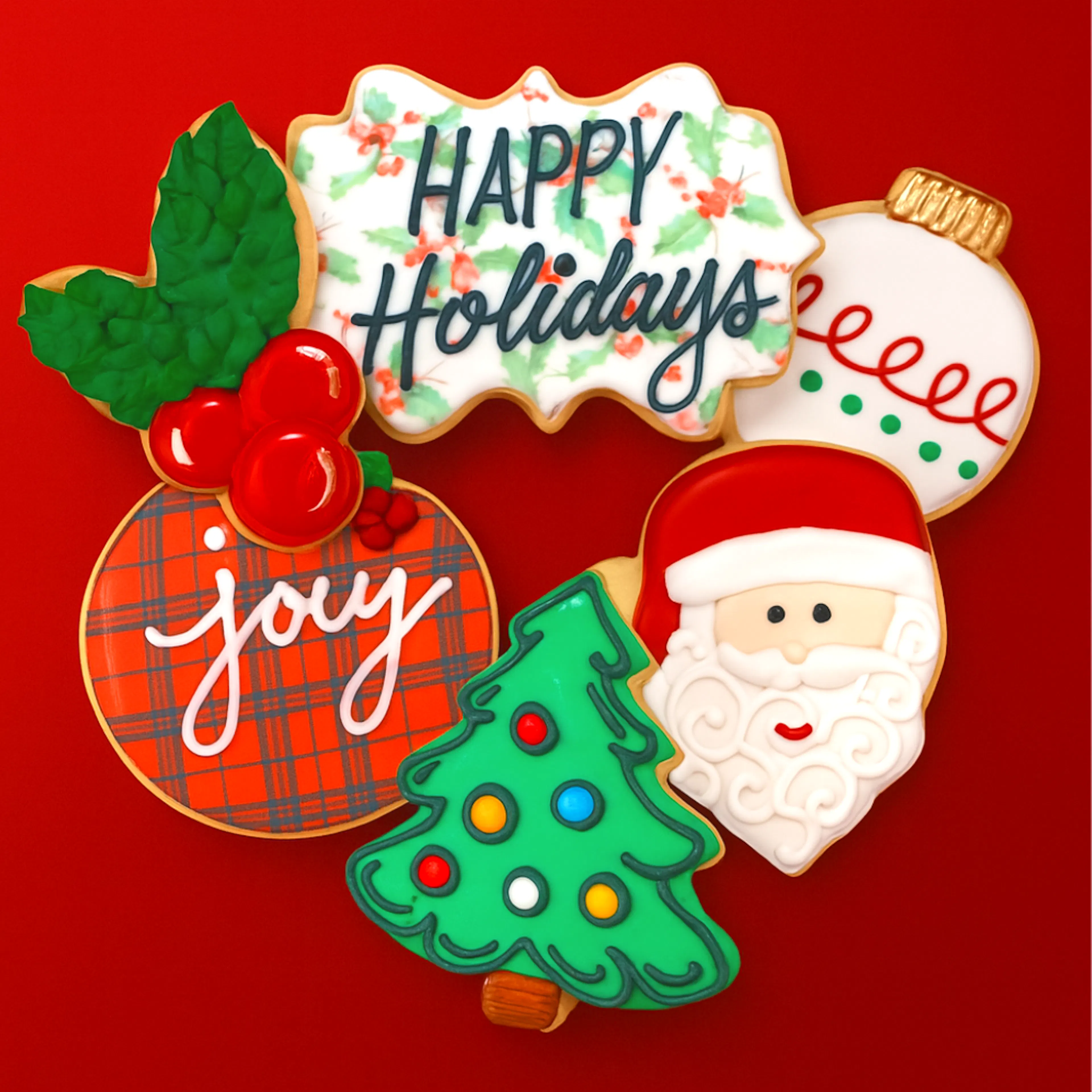 Christmas Decorated Butter Cookies by Dessert Gallery