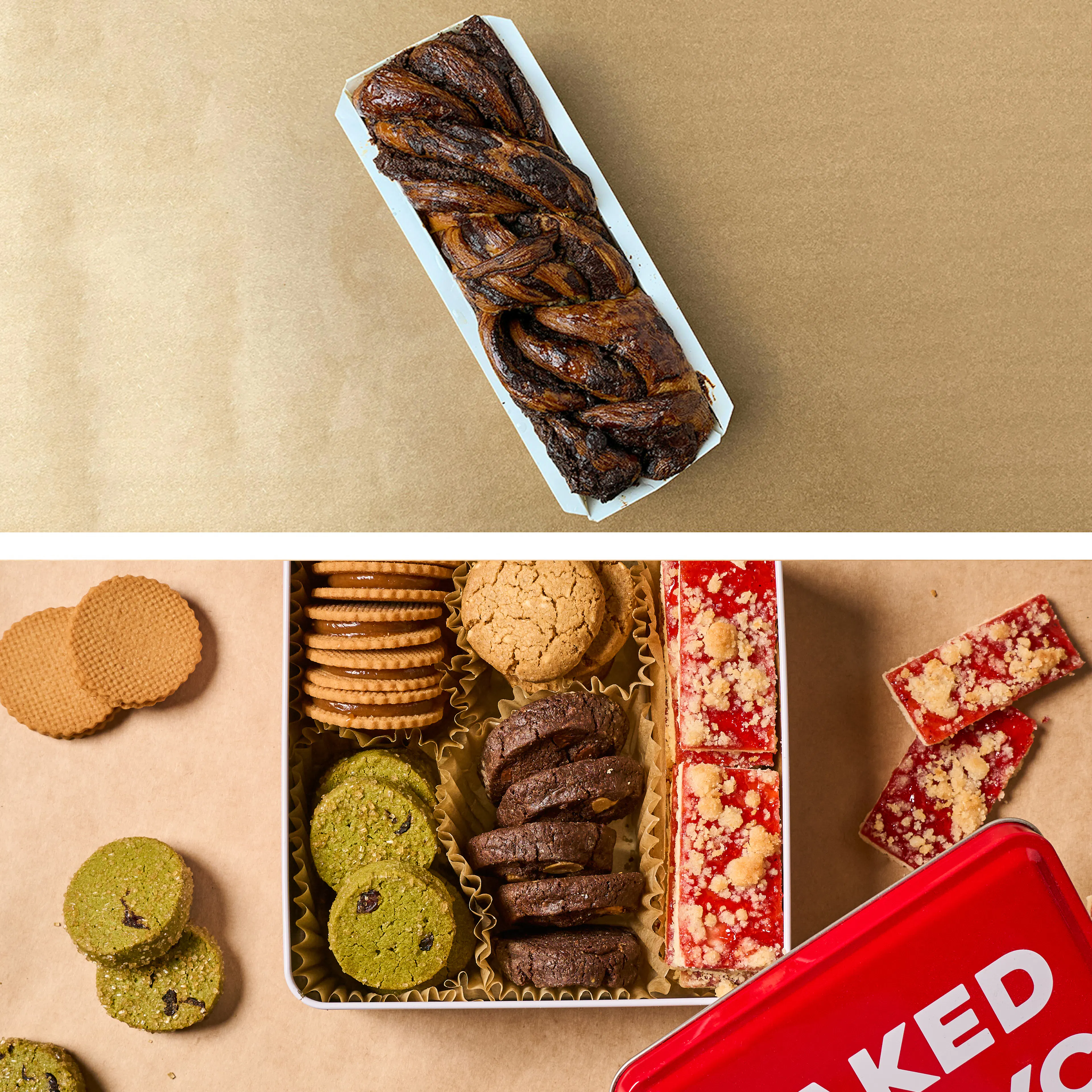 "NYC Perfect Pair" Breads Holiday Cookie Tin +  Babka Combo Pack by Breads Bakery